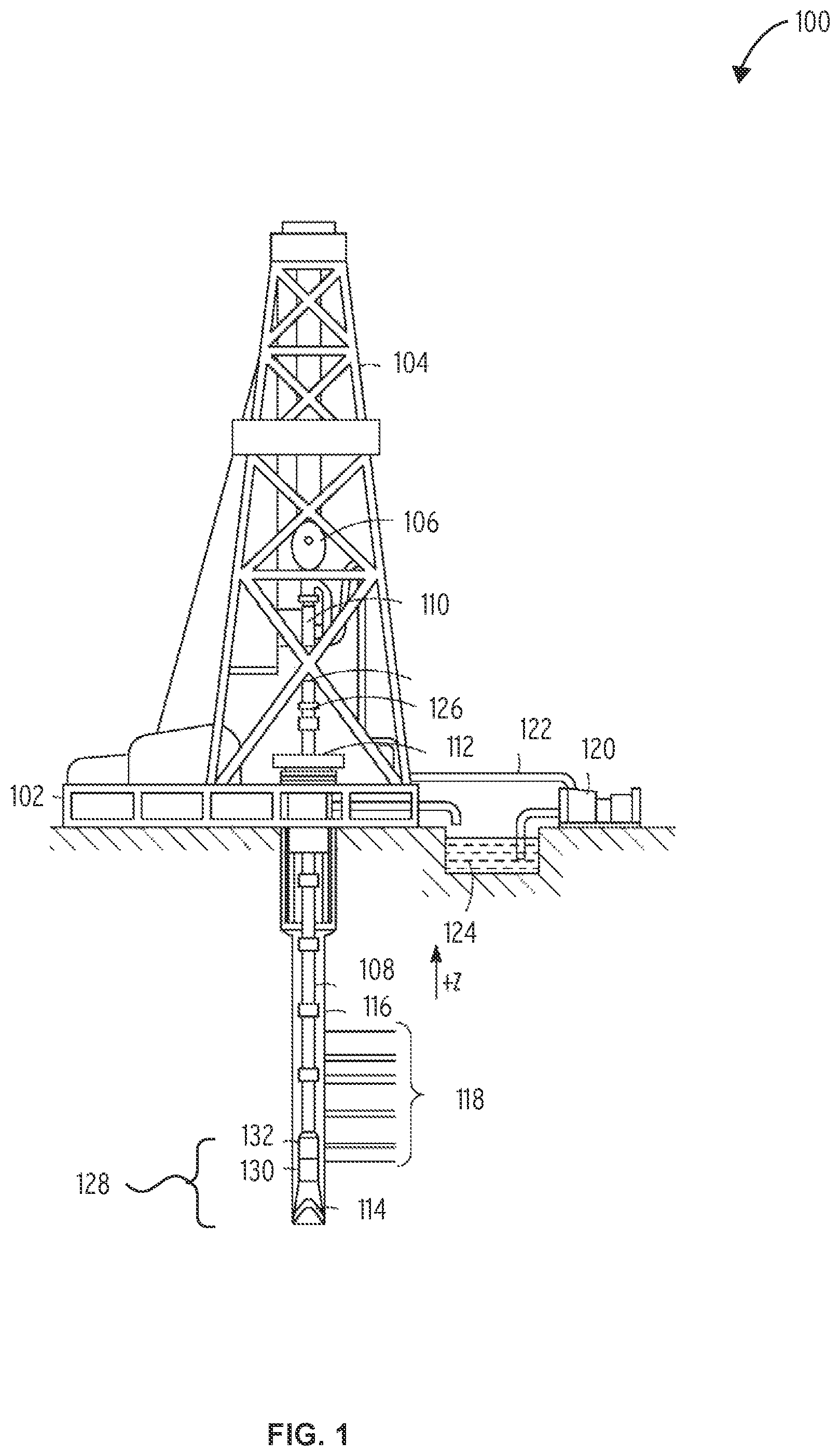 Patent US11814908 Figure 1 – Formation tester tool