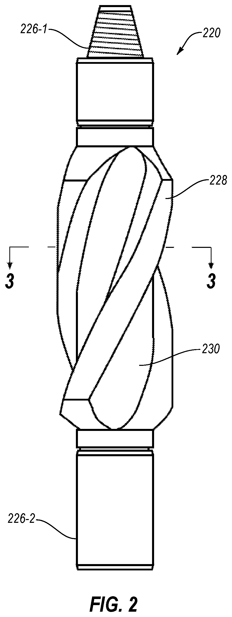 Patent US11814909 Figure 2 – Anti-whirl stabilization tools