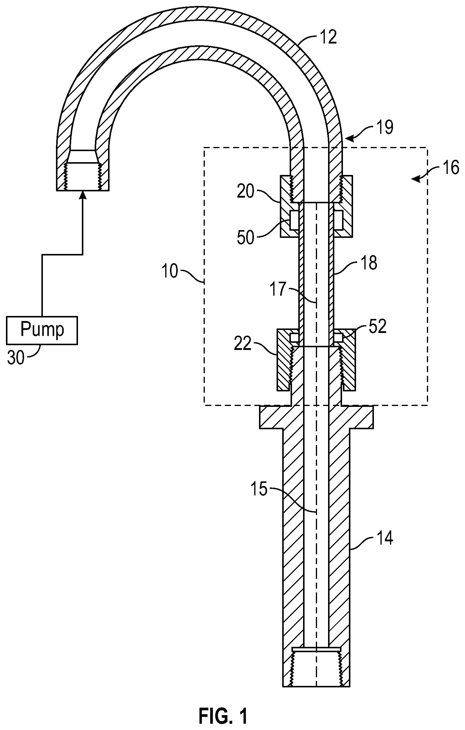 Patent US11814912 — Washpipe seal assembly — Figure 1