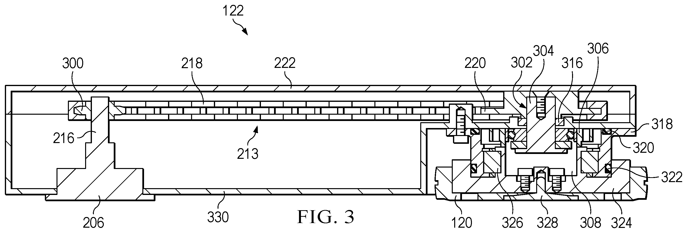 Patent US11814914 Figure 3 – Downhole tractor drive module