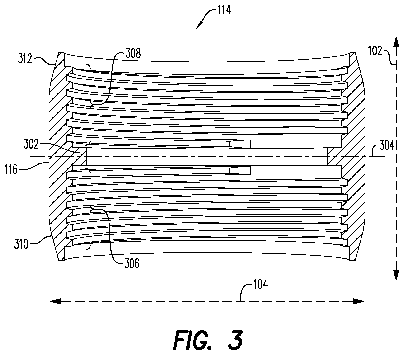Patent US11814915 Figure 3 – Adapter assembly for use with a wellbore tool string