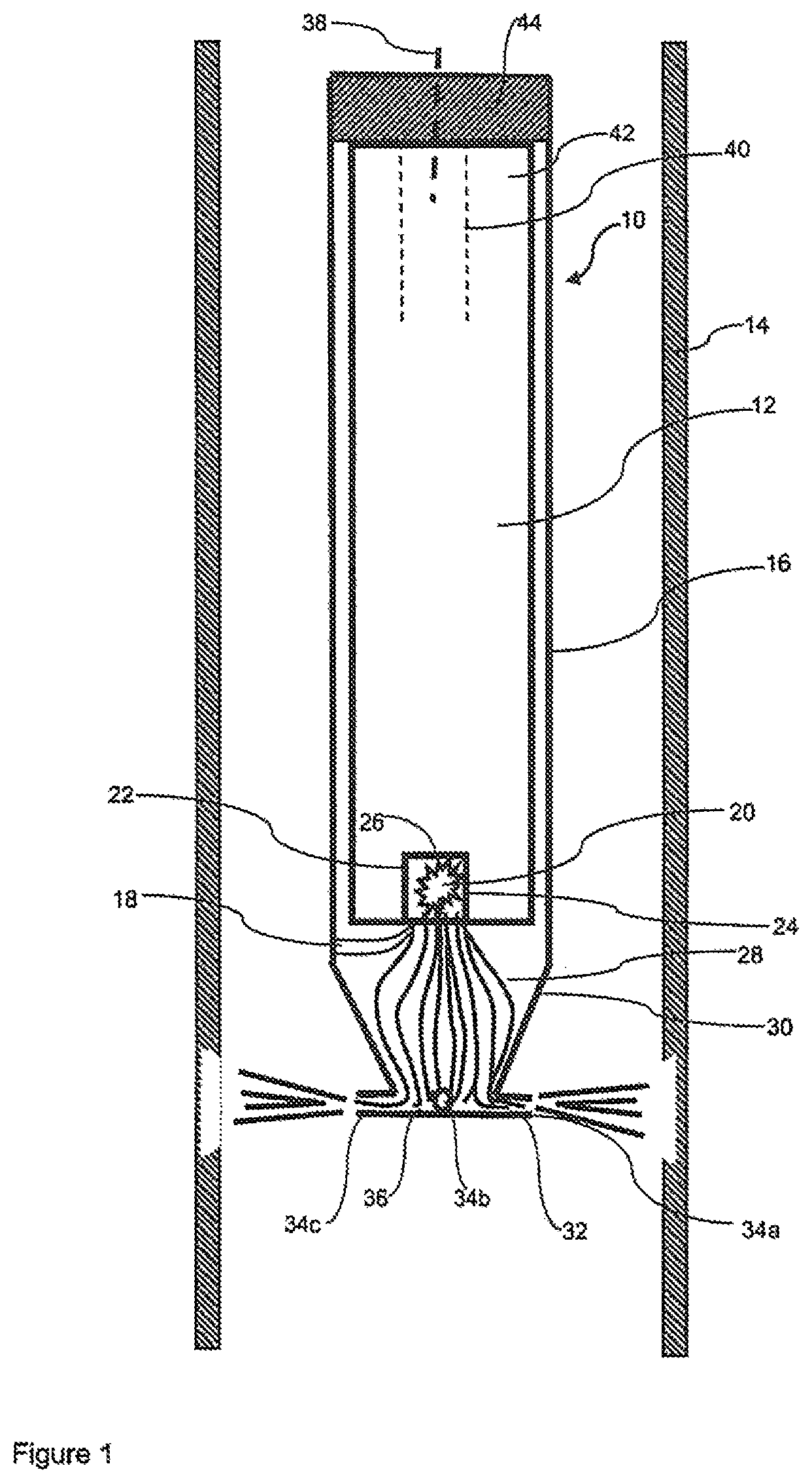Patent US11814919 — Downhole tool with a propellant charge — Figure 1