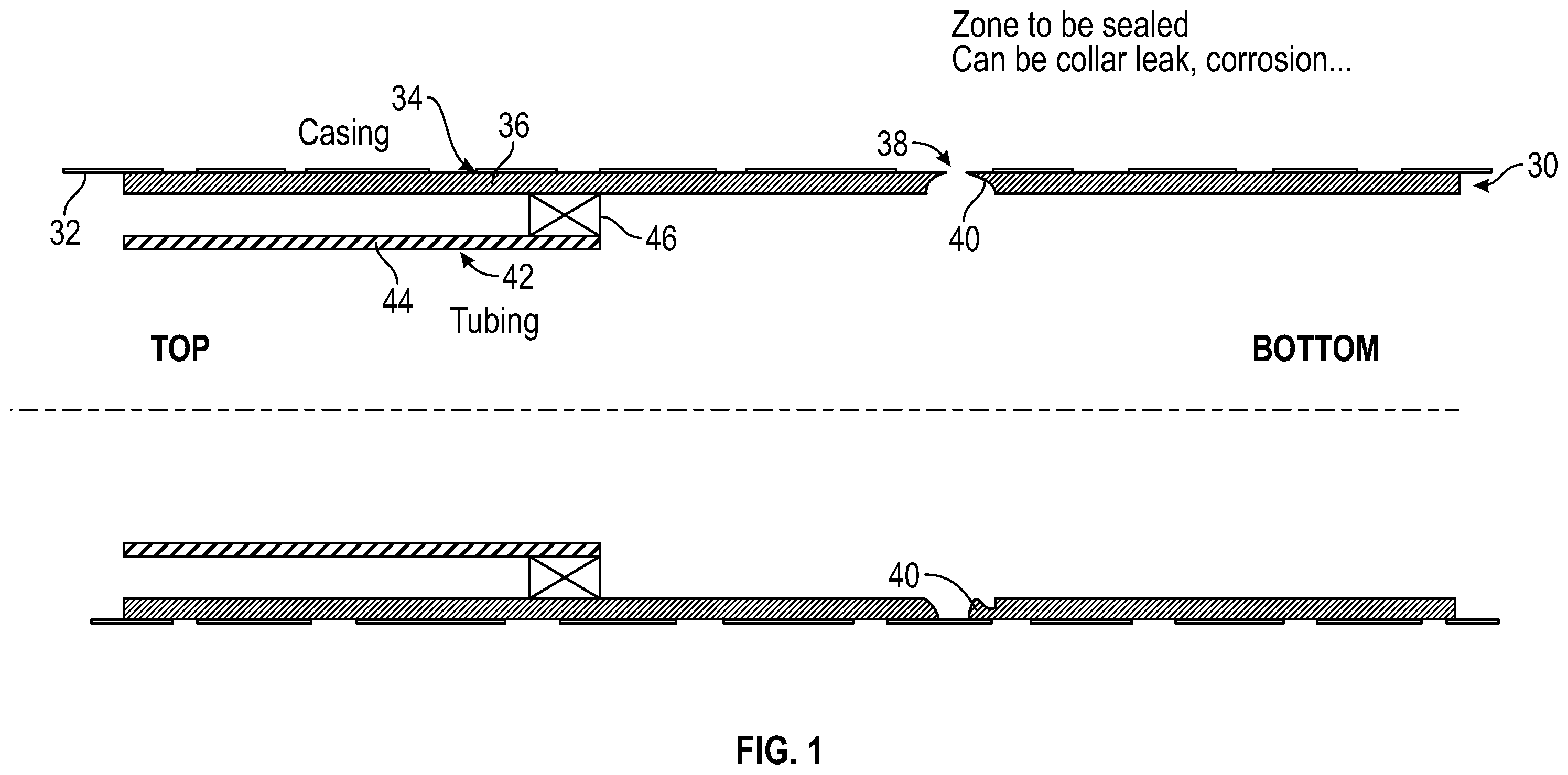 Patent US11814920 Figure 1 – System and methodology for through tubing patching