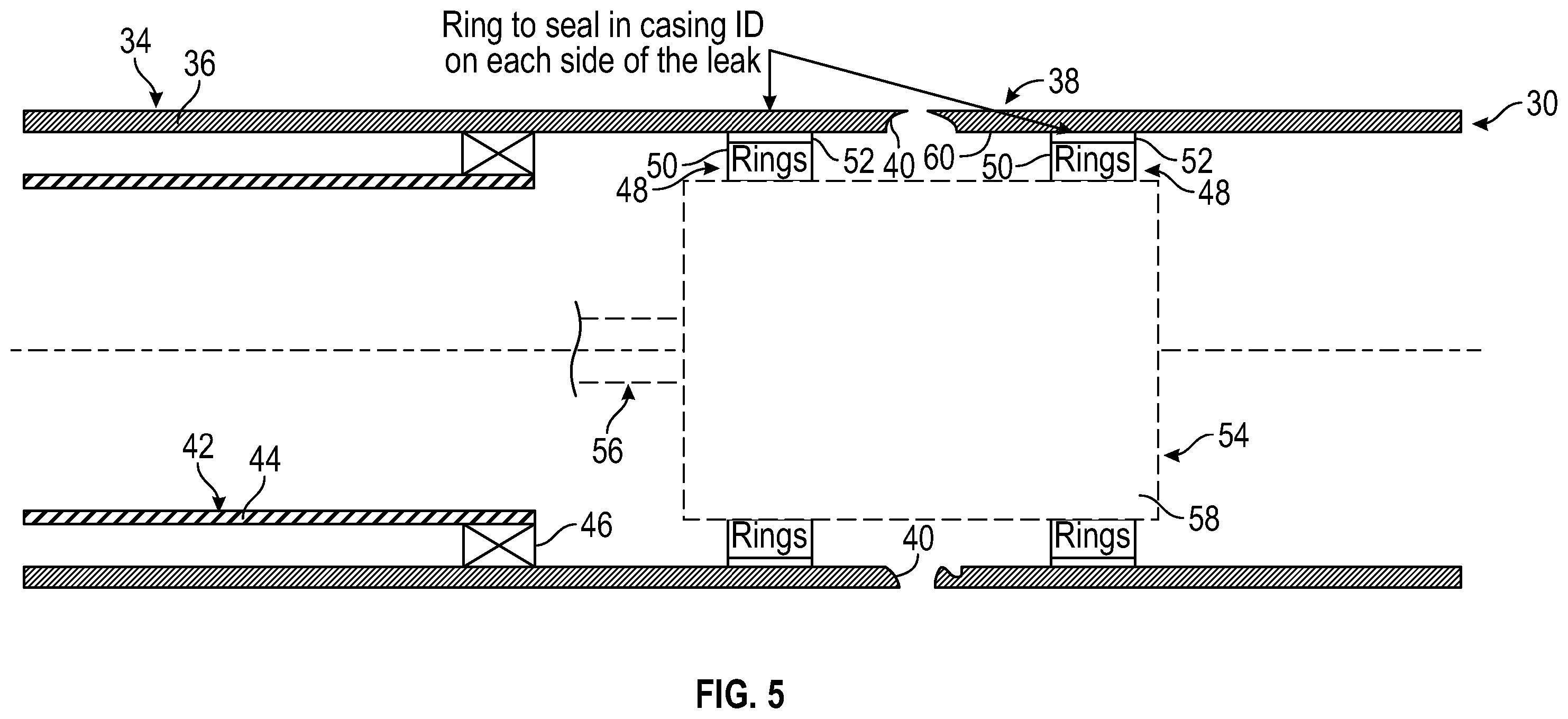 Patent US11814920 Figure 5 – System and methodology for through tubing patching