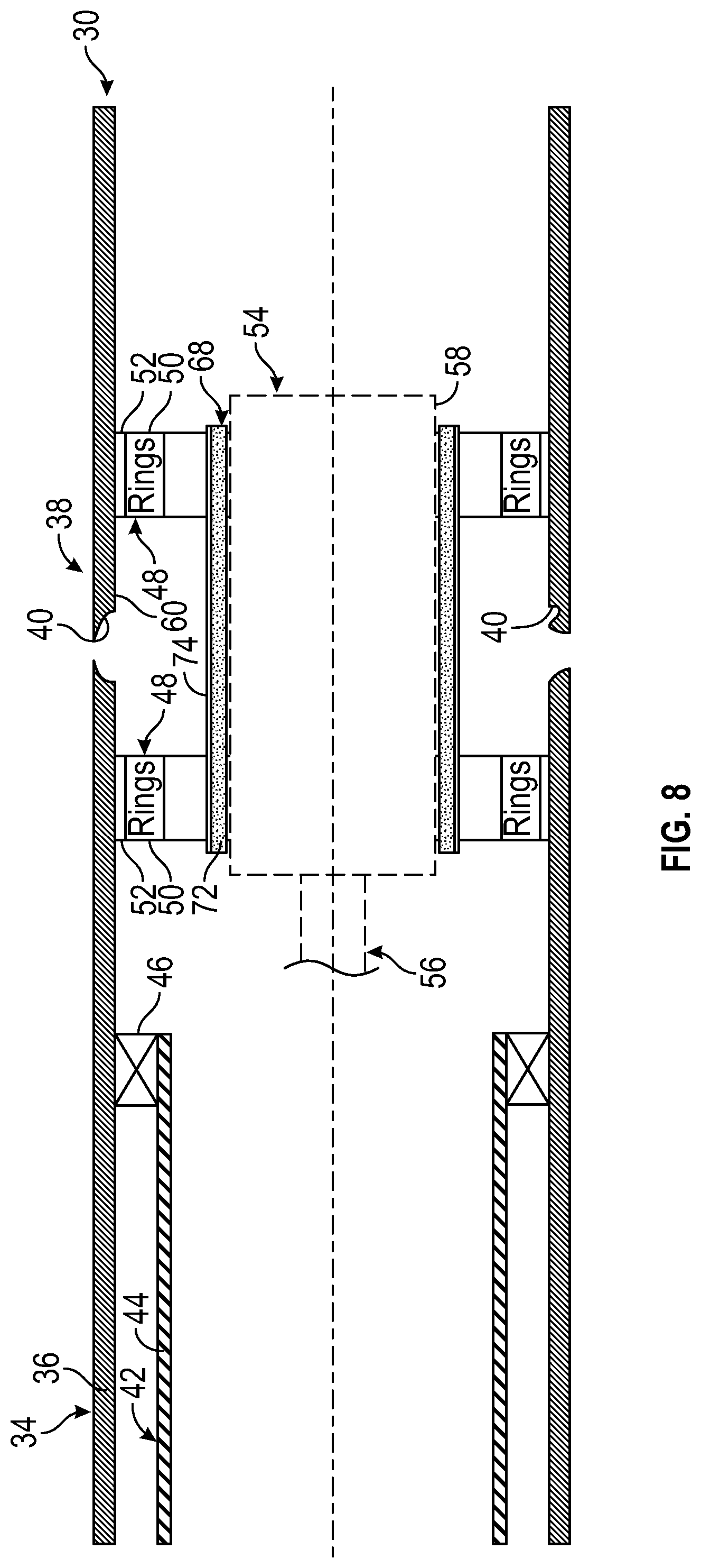 Patent US11814920 Figure 8 – System and methodology for through tubing patching