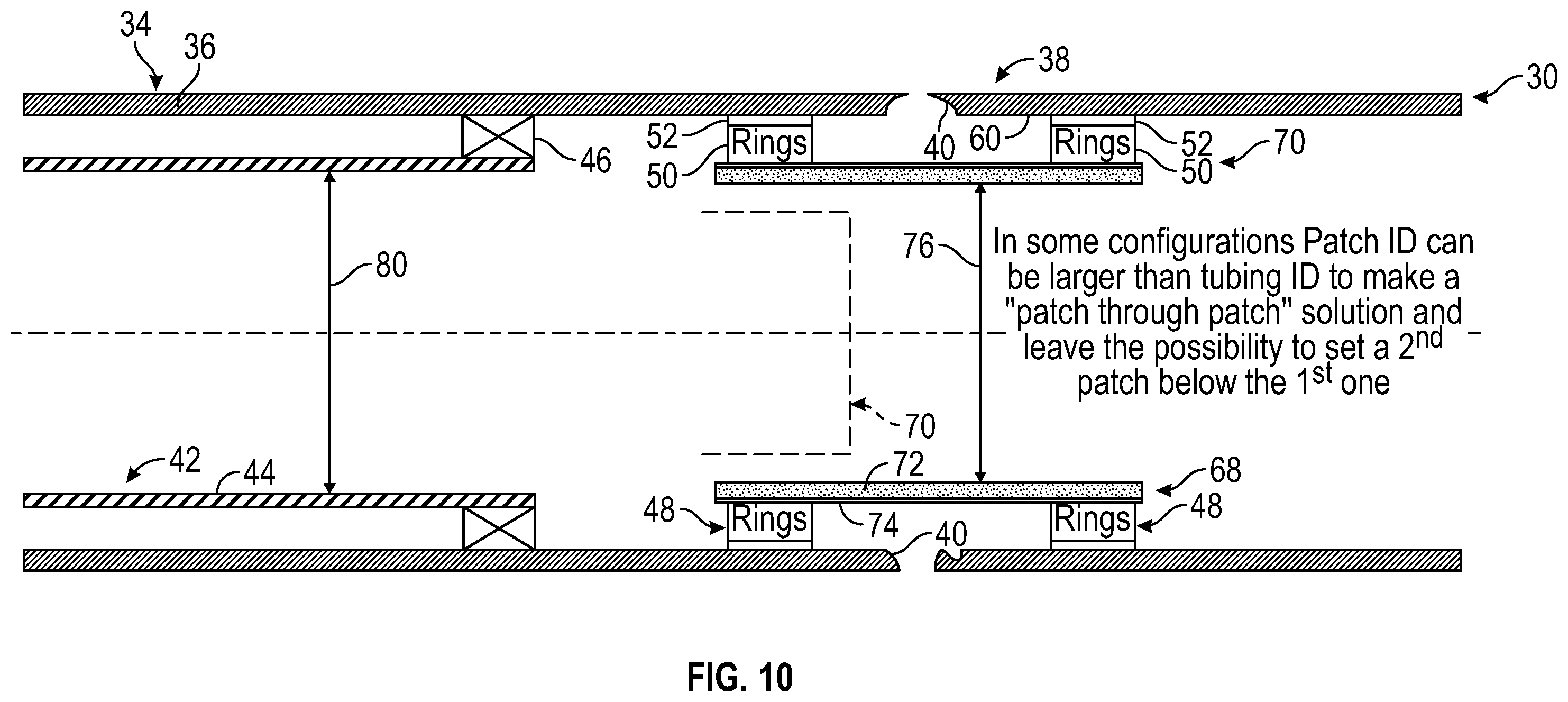 Patent US11814920 Figure 10 – System and methodology for through tubing patching