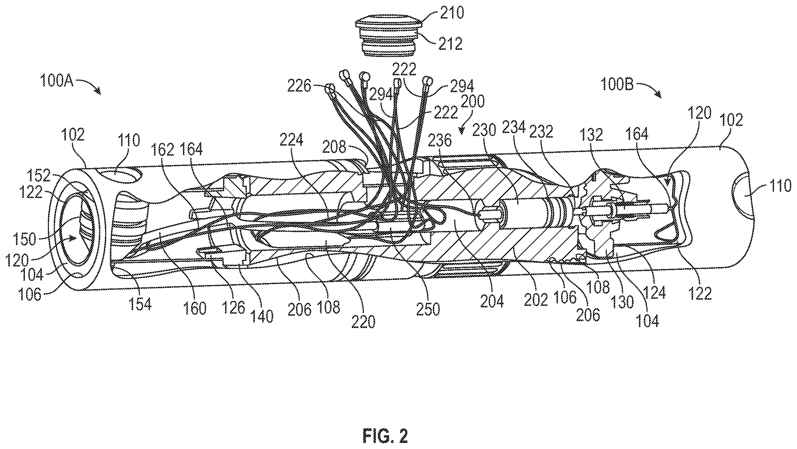 Patent US11814934 Figure 2 – Detonator assemblies for perforating gun systems