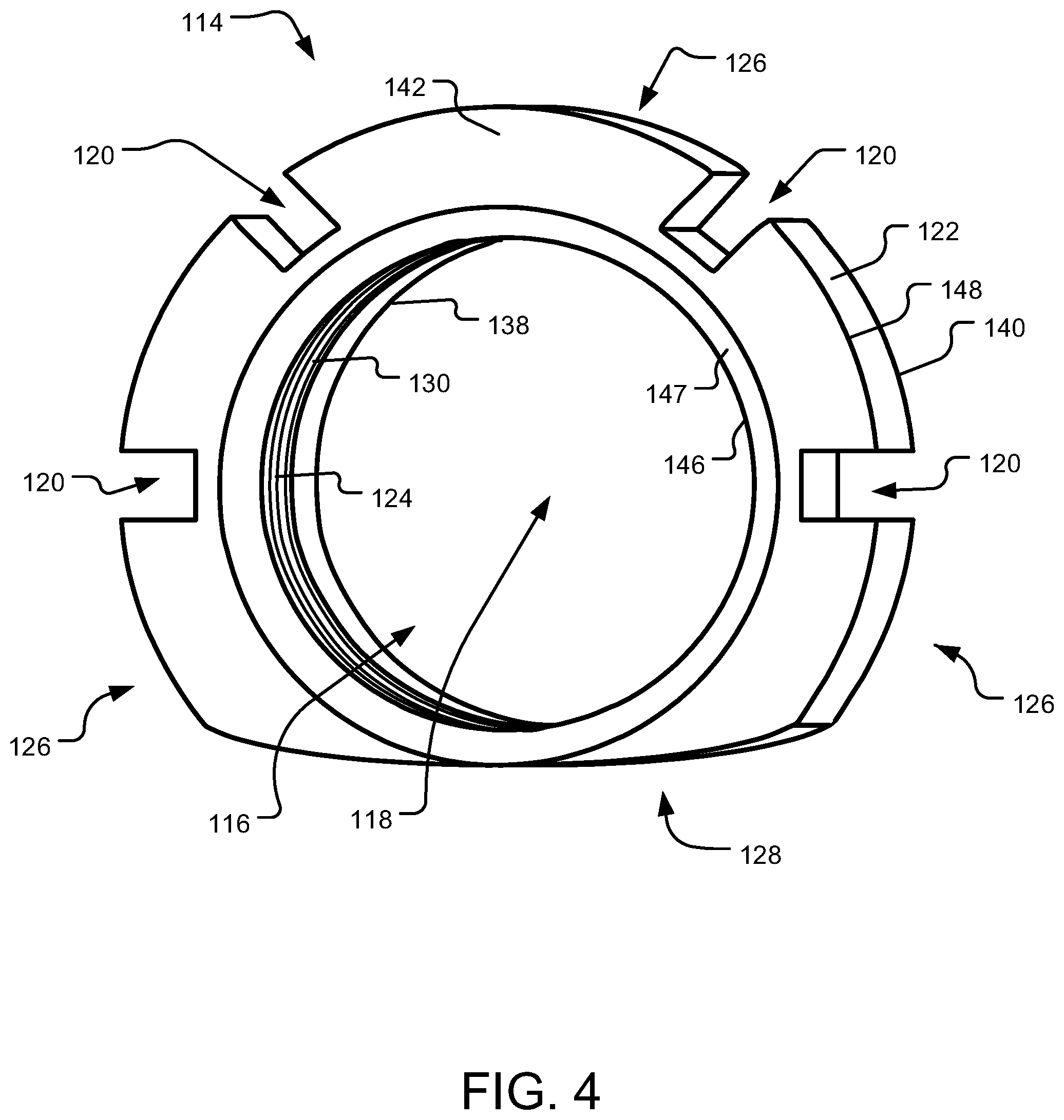 Patent US11814935 Figure 4 – Orientation ring