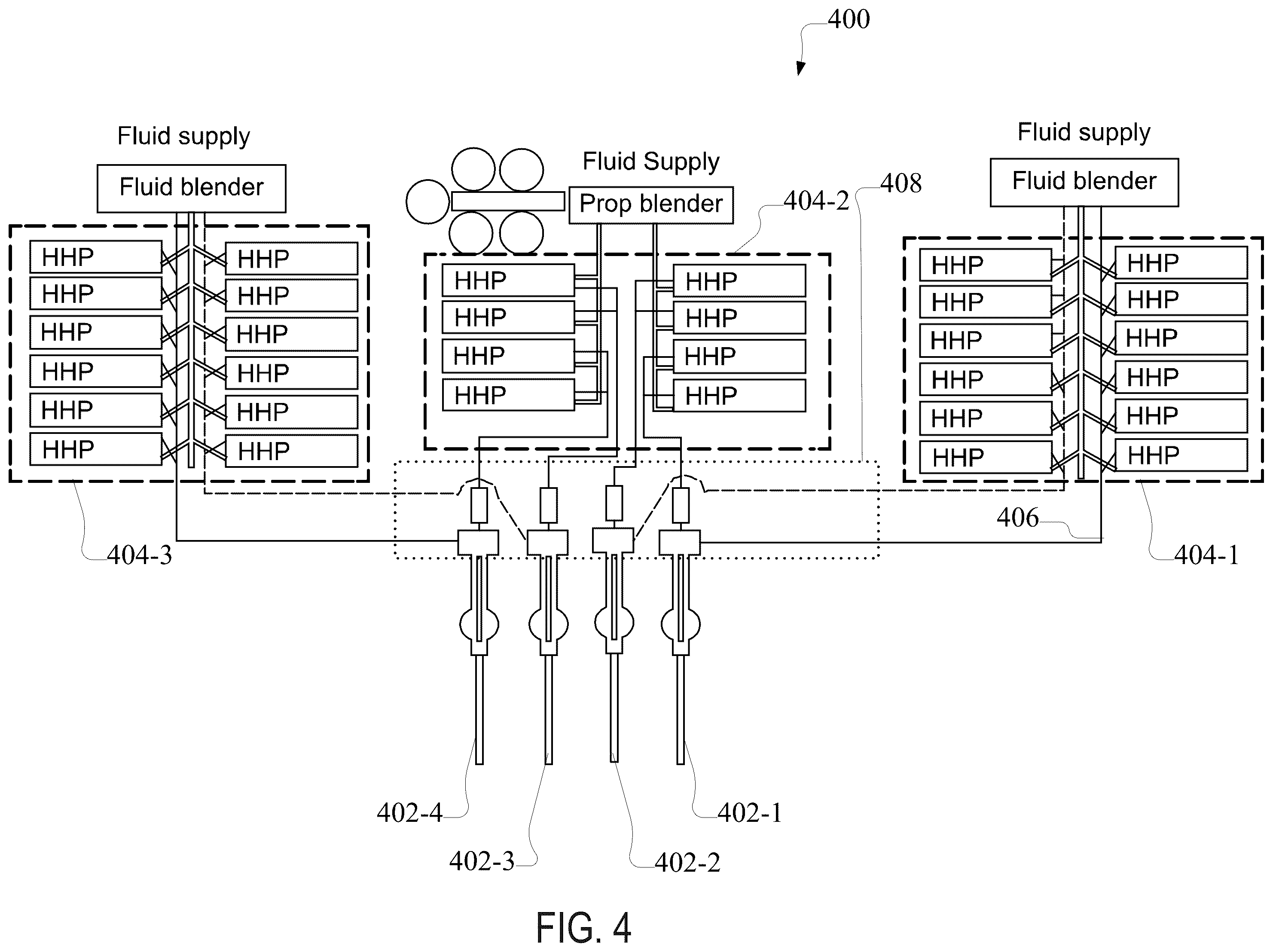 Patent US11814947 Figure 4 – Distributed diagnostics and control of a multi-unit pumping operation
