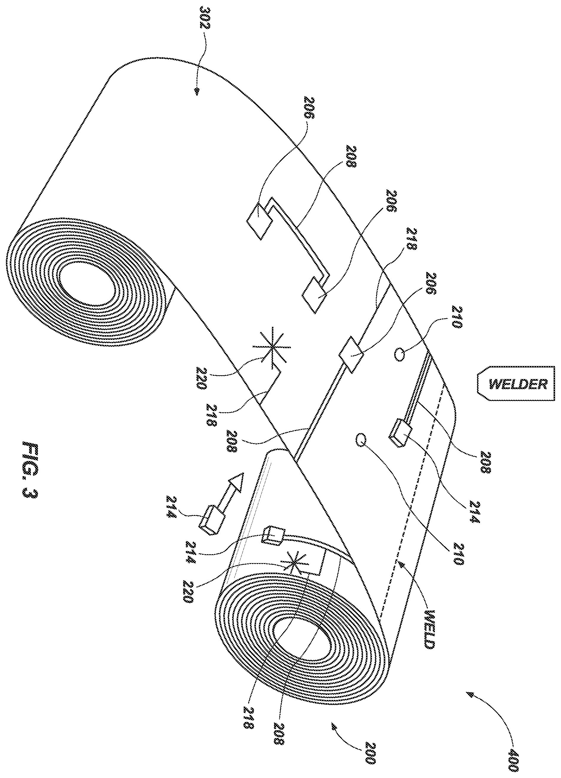 Patent US11814949 Figure 4 – Down-hole tools comprising layers of materials and related methods
