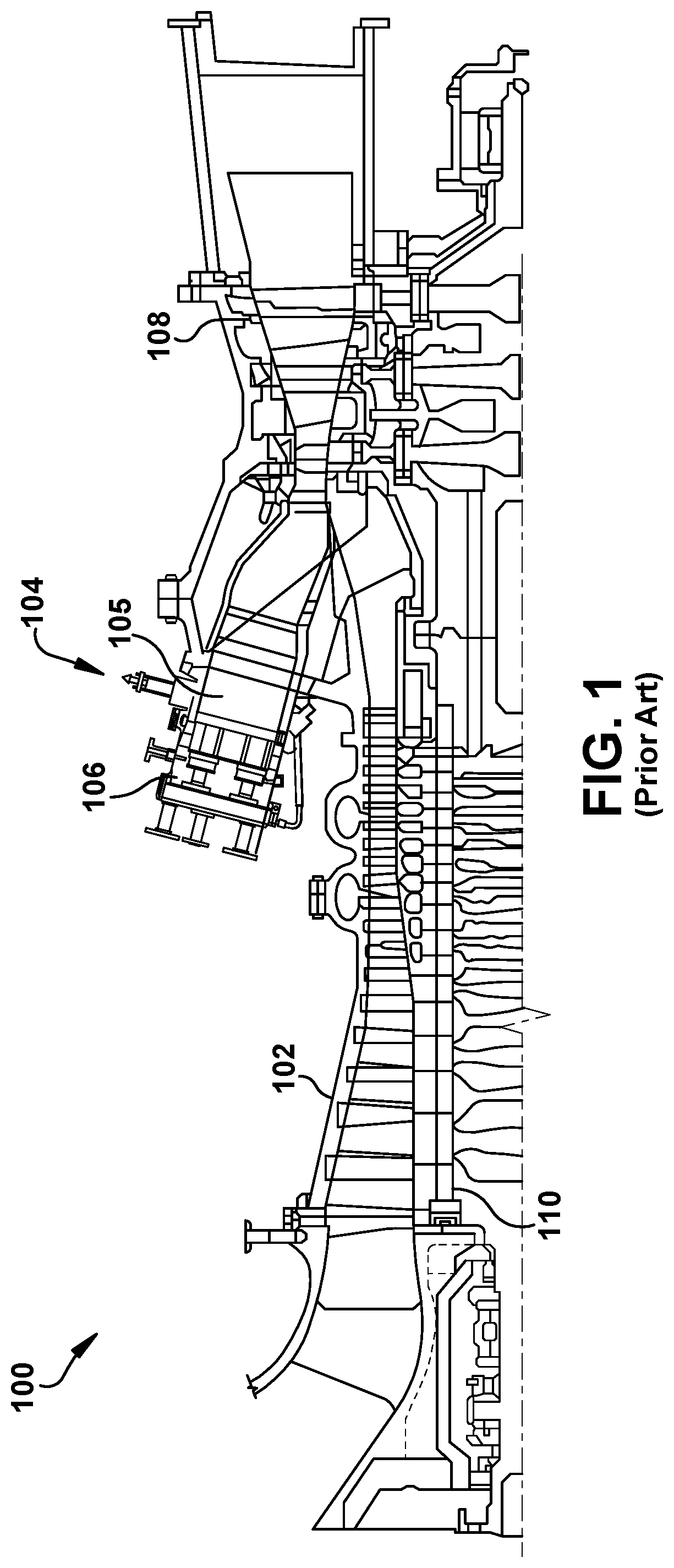 Patent US11814965 Figure 1 – Turbomachine blade trailing edge cooling circuit with turn passage having set of obstructions