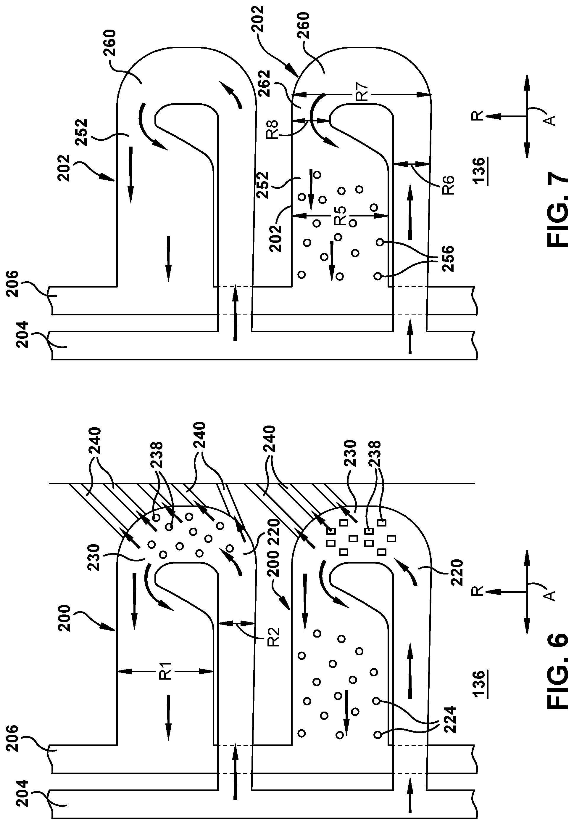 Patent US11814965 Figure 6 – Turbomachine blade trailing edge cooling circuit with turn passage having set of obstructions