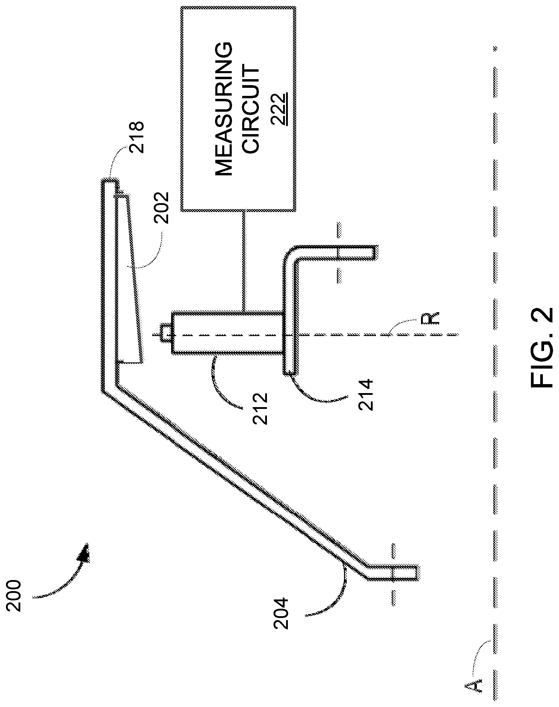 Patent US11814970 Figure 2 – System and method for measuring an axial position of a rotating component of an engine