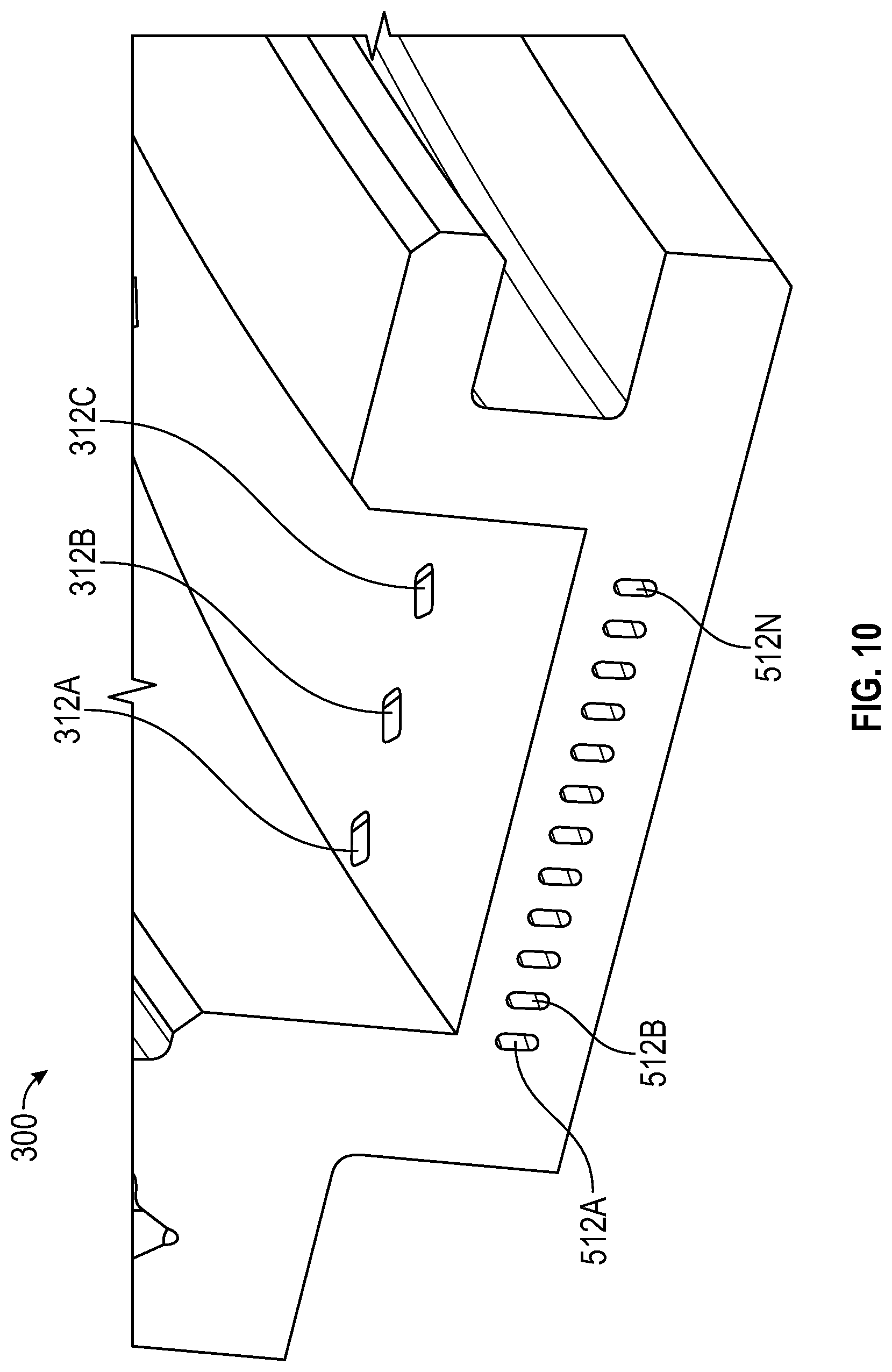 Patent US11814974 Figure 9 – Internally cooled turbine tip shroud component