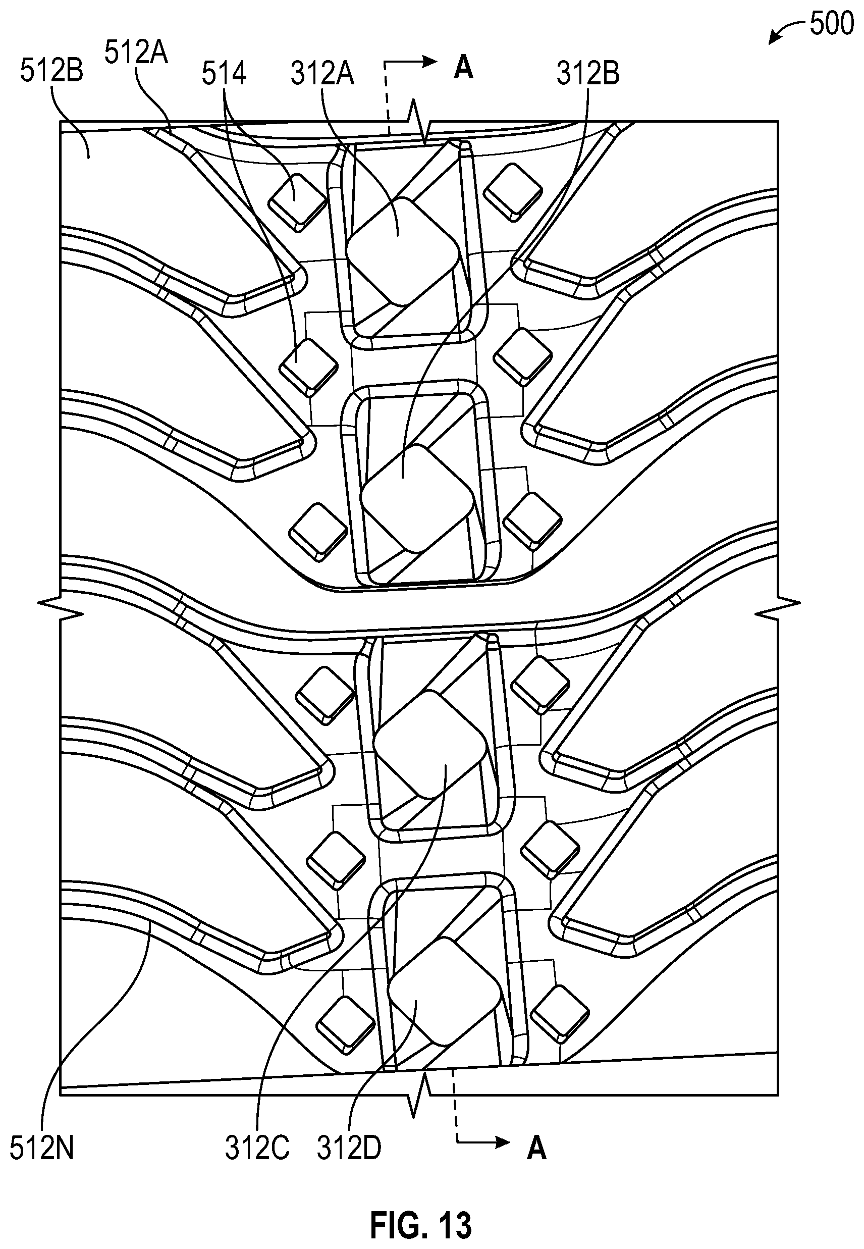 Patent US11814974 Figure 12 – Internally cooled turbine tip shroud component