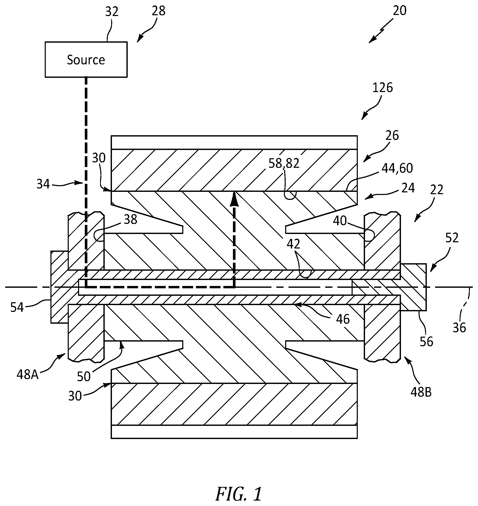Patent US11814975 Figure 1 – Feed circuit with slot(s) at interface between journal bearing and rotor