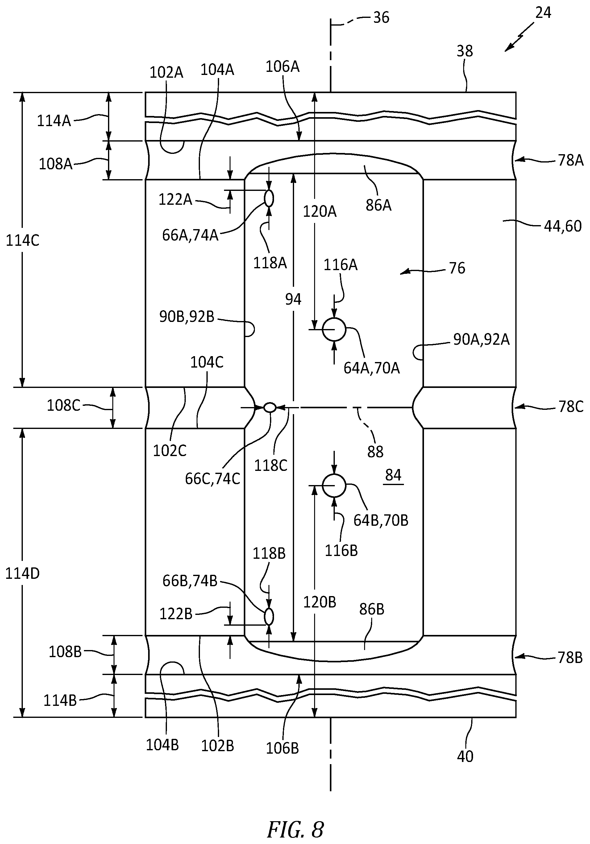 Patent US11814975 Figure 5 – Feed circuit with slot(s) at interface between journal bearing and rotor