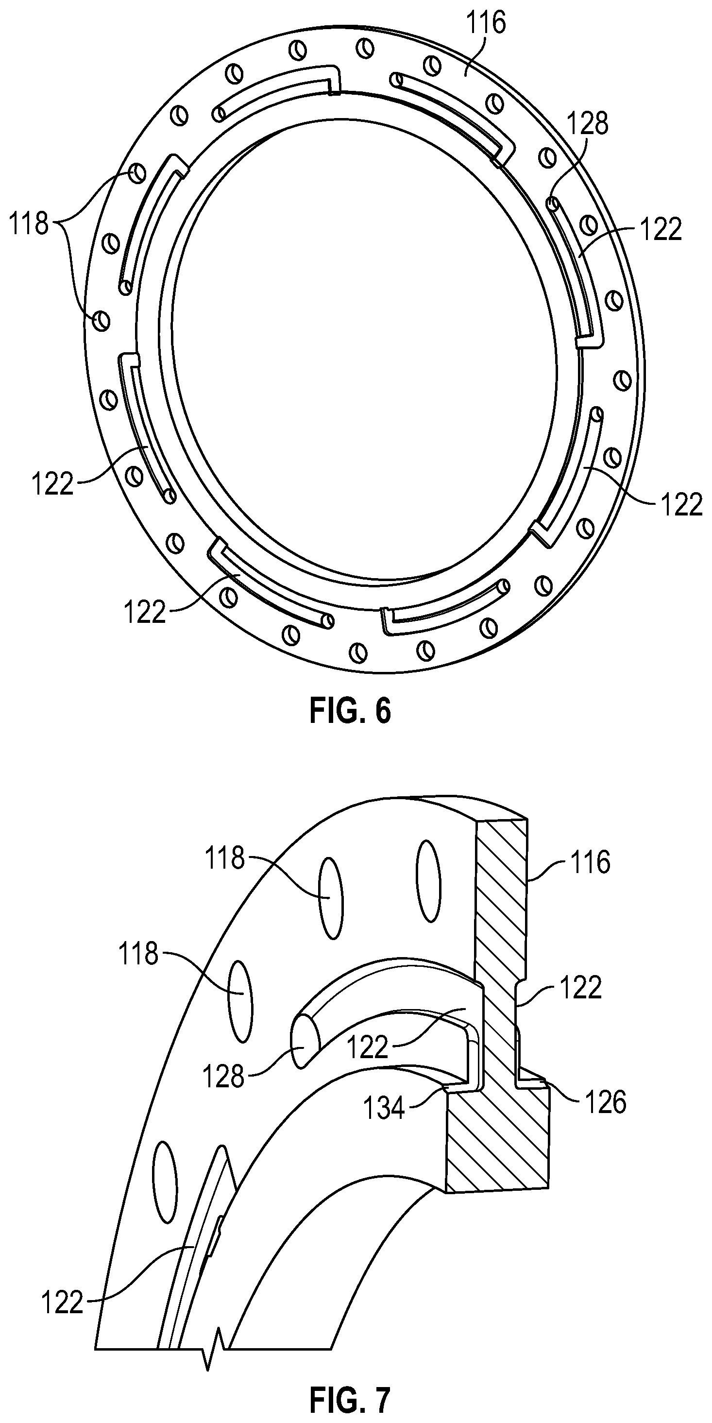 Patent US11814977 Figure 6 – Thermal conditioning of flange with secondary flow