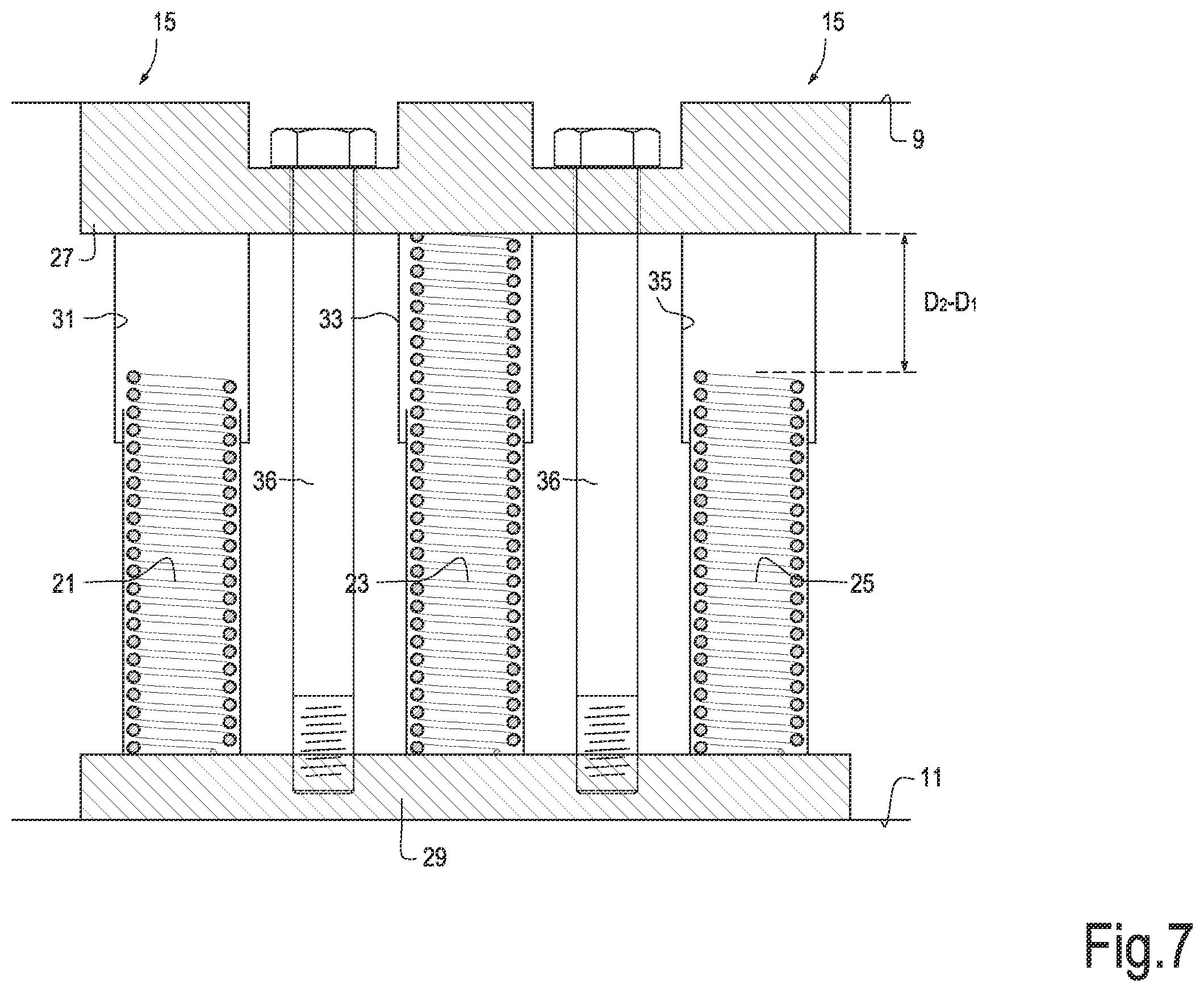 Patent US11814978 Figure 7 – Multi-point mounting system for rotating machinery