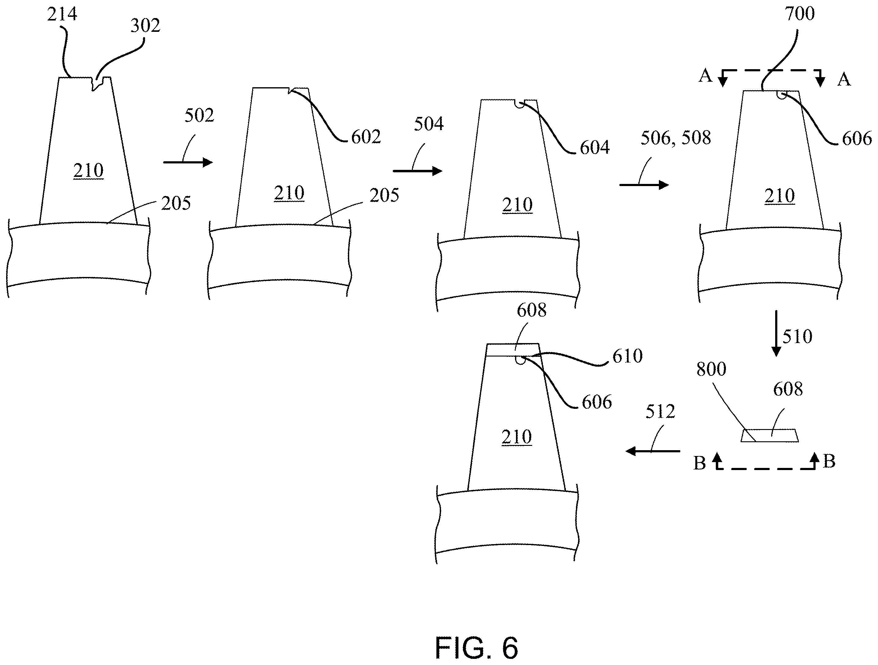 Patent US11814979 Figure 7 – Systems and methods of hybrid blade tip repair