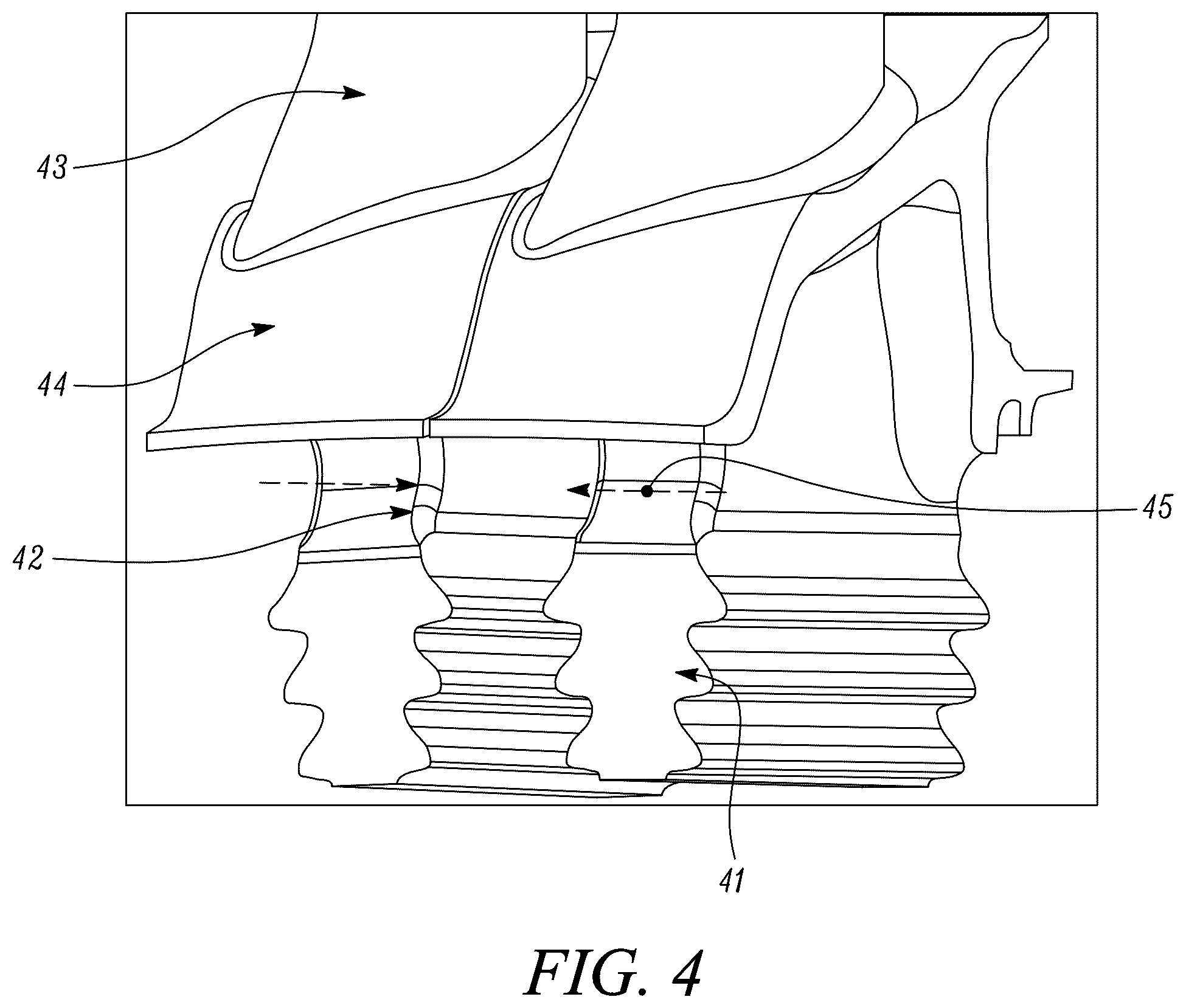 Patent US11814980 Figure 4 – Bladed disc