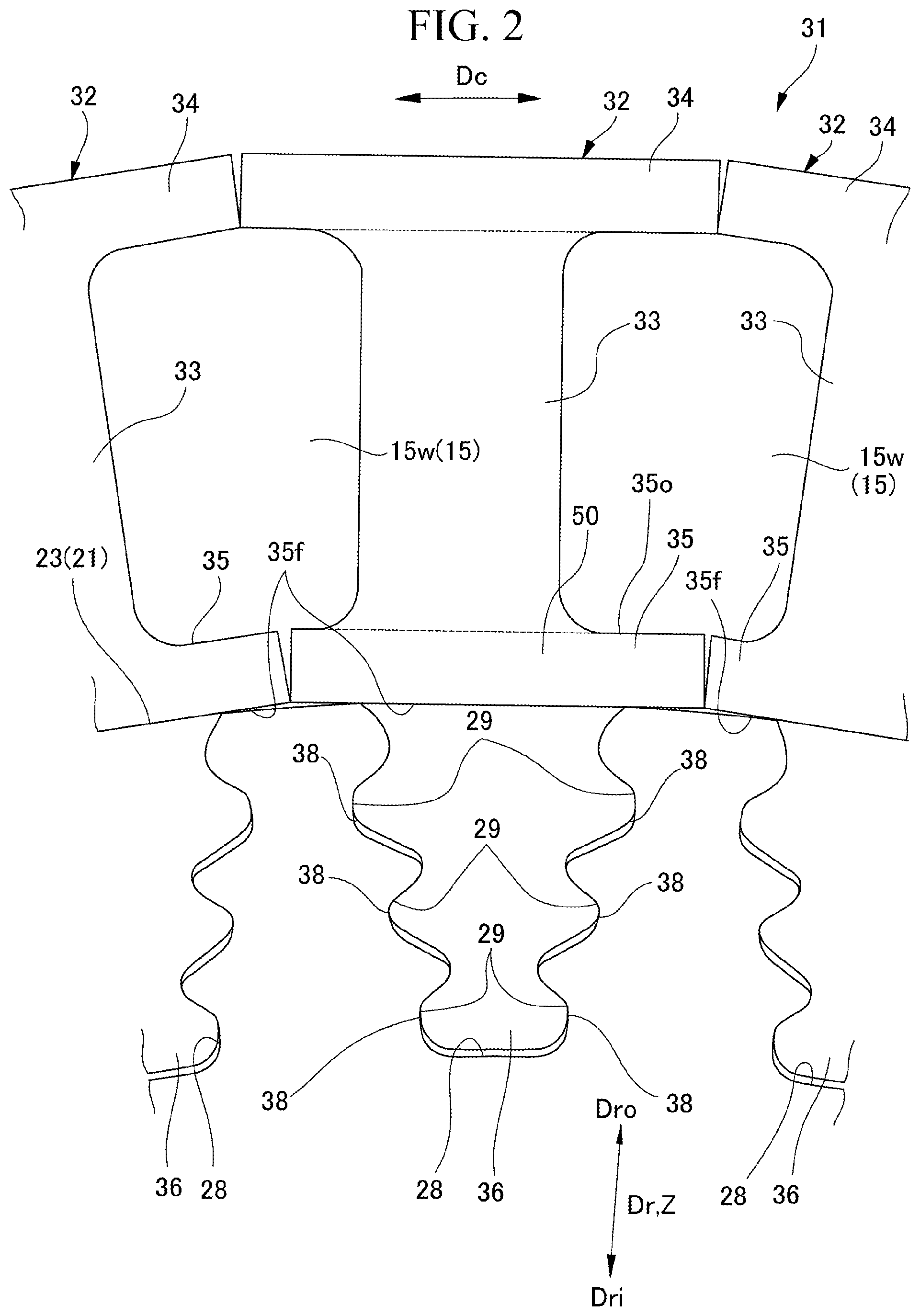 Patent US11814981 Figure 2 – Turbine blade and steam turbine