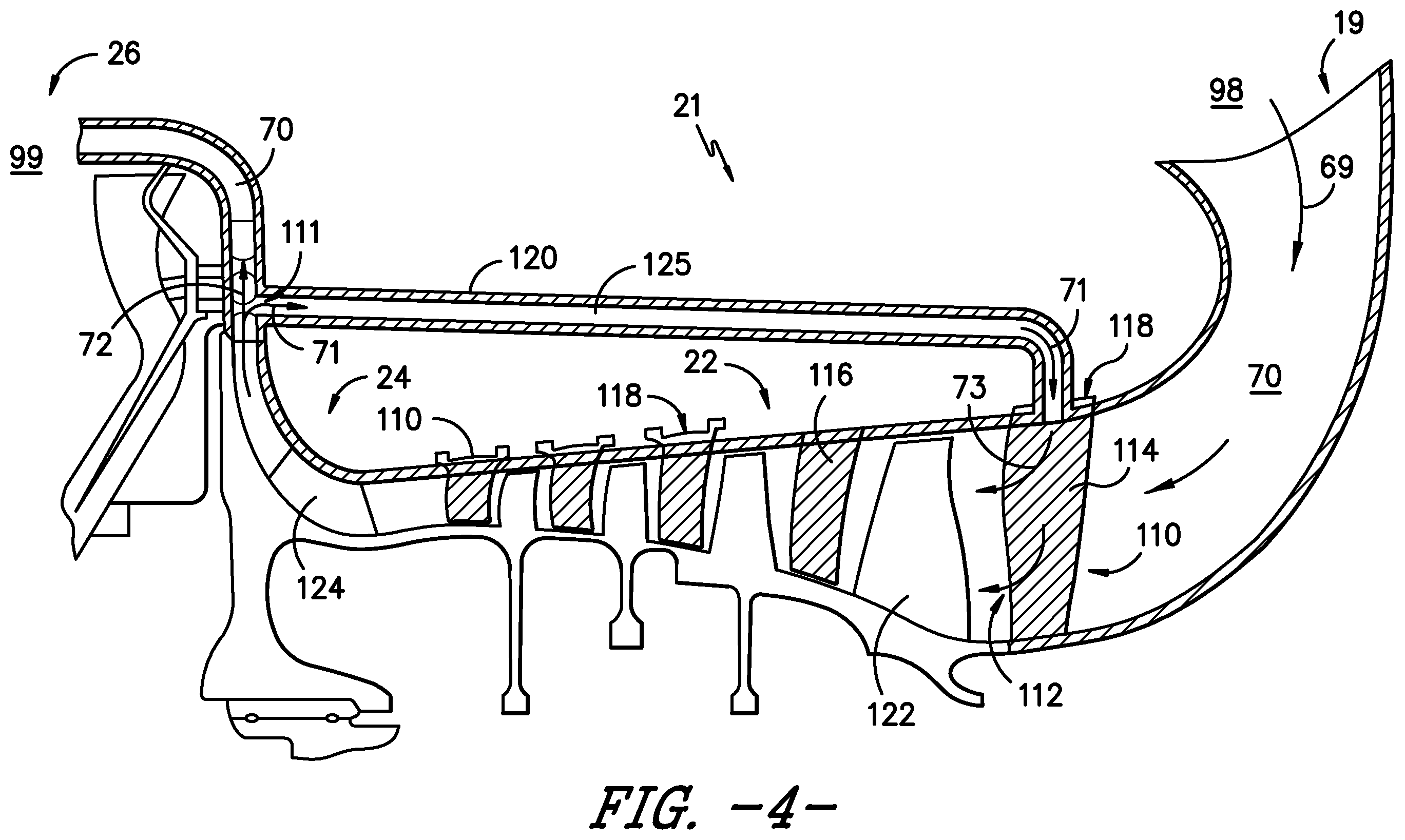 Patent US11814988 Figure 4 – Turbomachine and system for compressor operation
