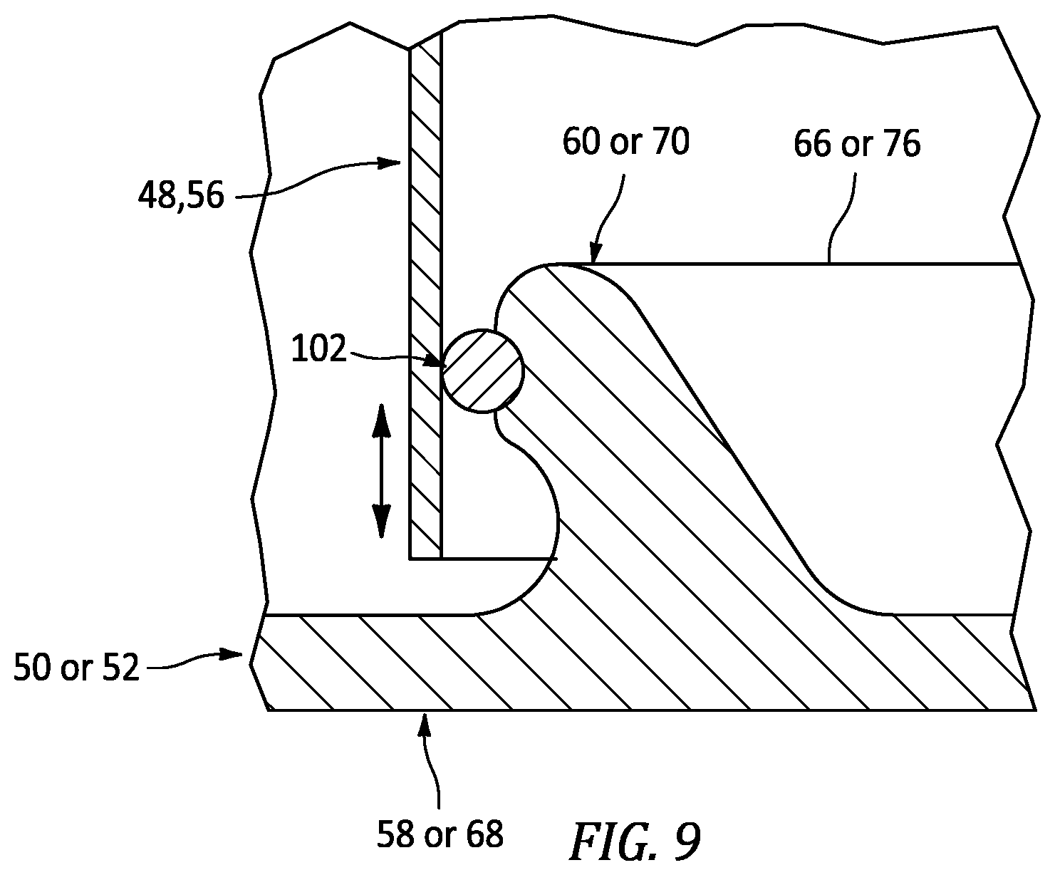 Patent US11814989 Figure 6 – Vane array structure for a hot section of a gas turbine engine