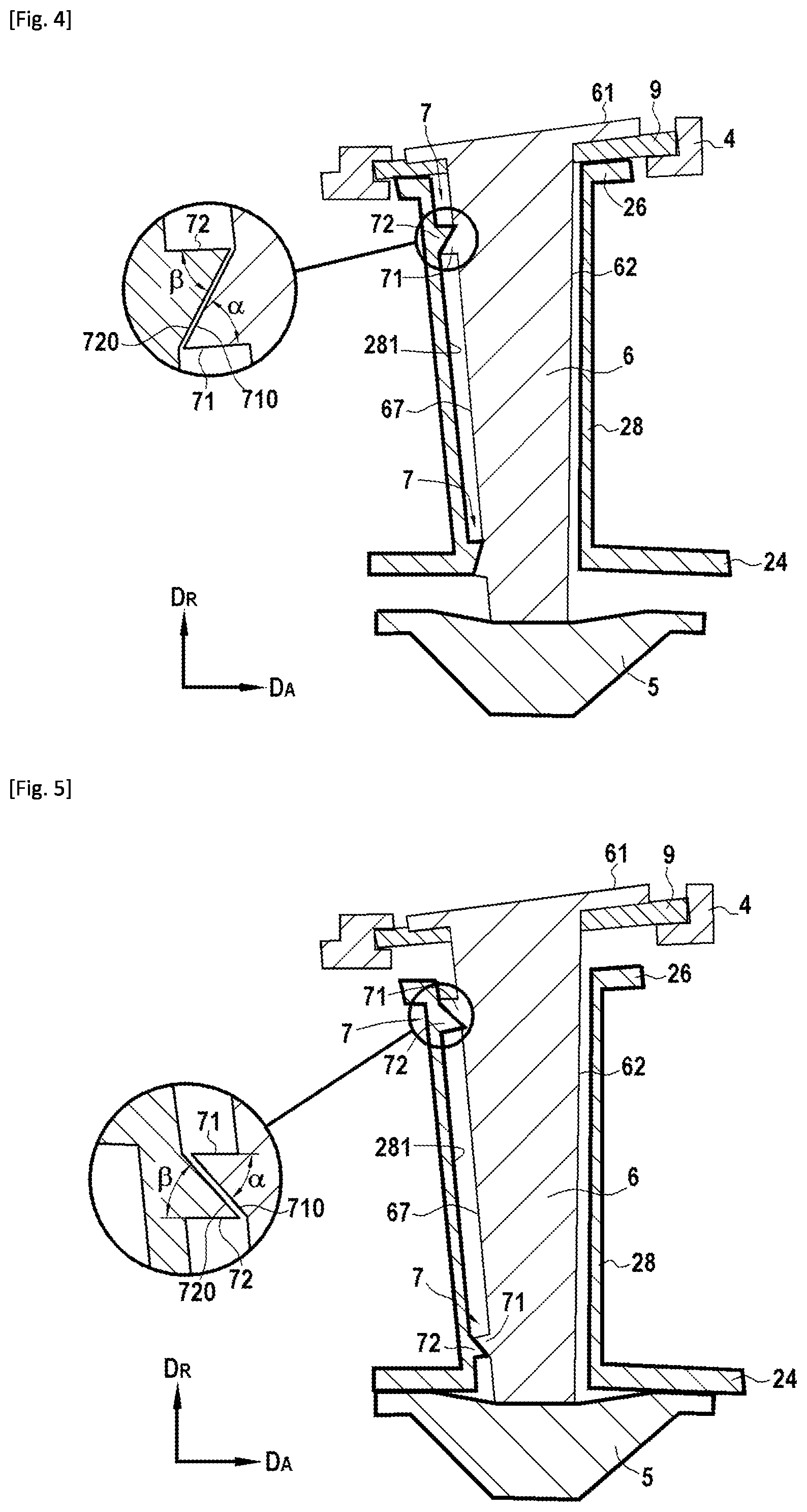 Patent US11814990 Figure 4 – Turbomachine turbine having a CMC nozzle with load spreading