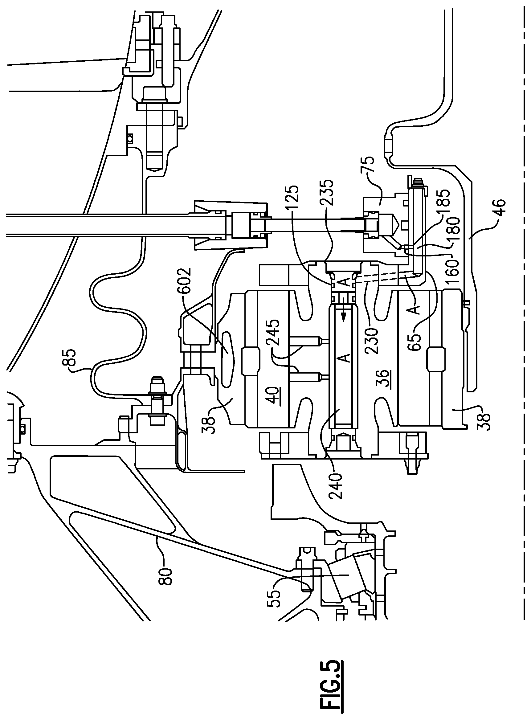Patent US11815001 Figure 4 – Planetary gear system arrangement with auxiliary oil system
