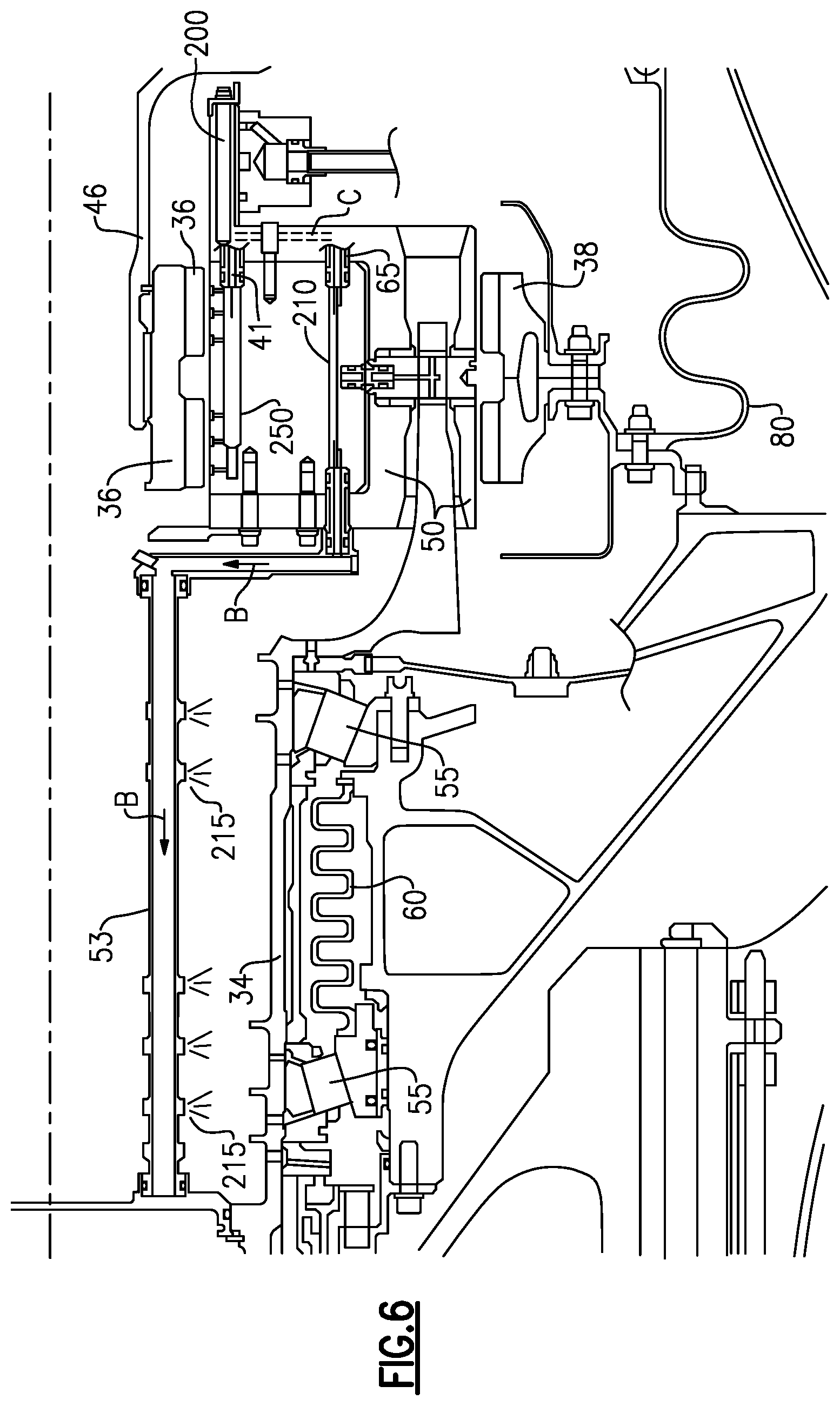 Patent US11815001 Figure 5 – Planetary gear system arrangement with auxiliary oil system