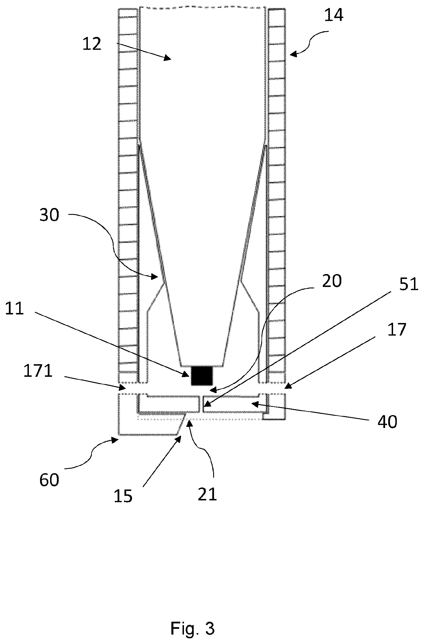 Patent US11815005 Figure 3 – Passive prechamber spark plug