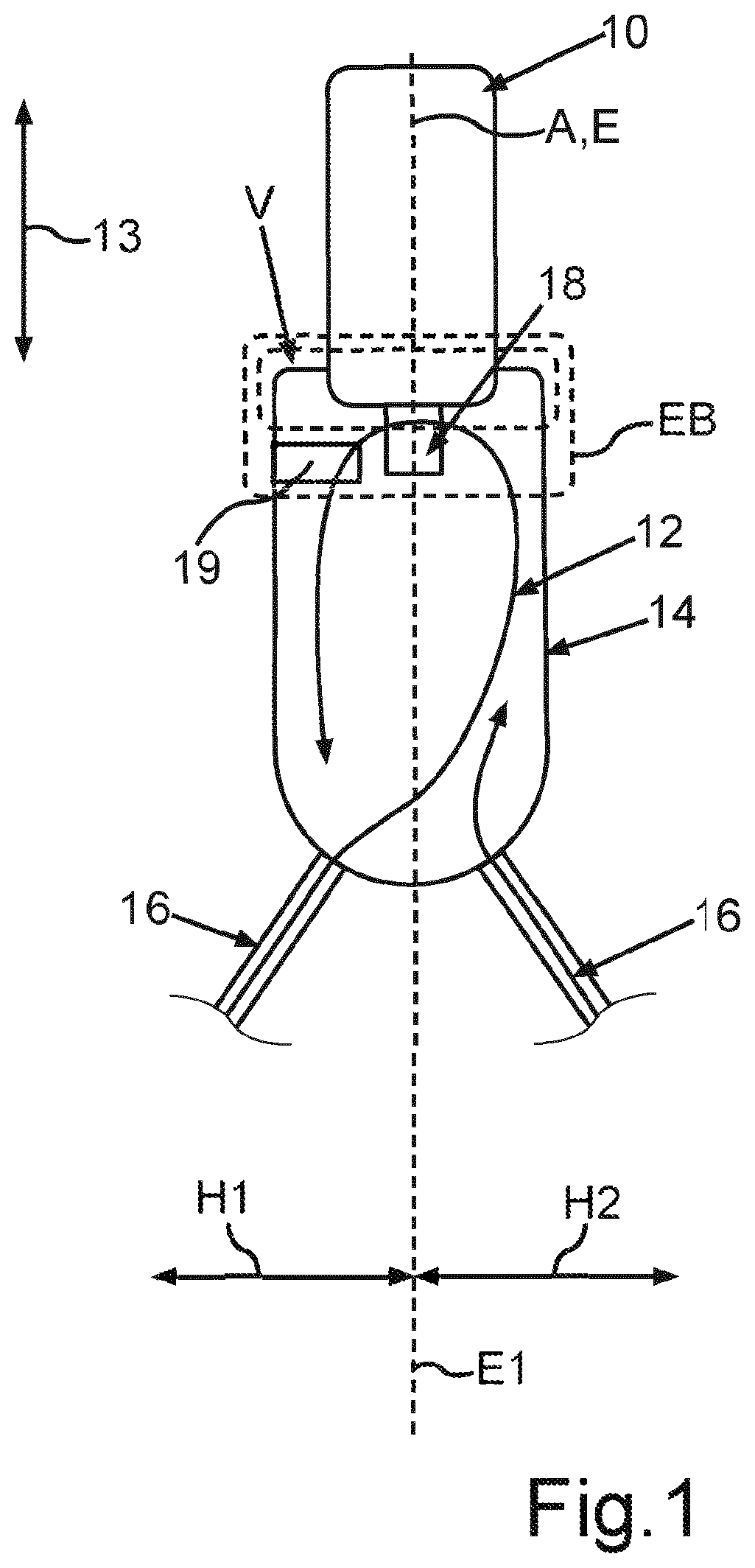 Patent US11815007 Figure 1 – Pre-chamber spark plug for a combustion chamber of an internal combustion engine, internal combustion engine and motor vehicle