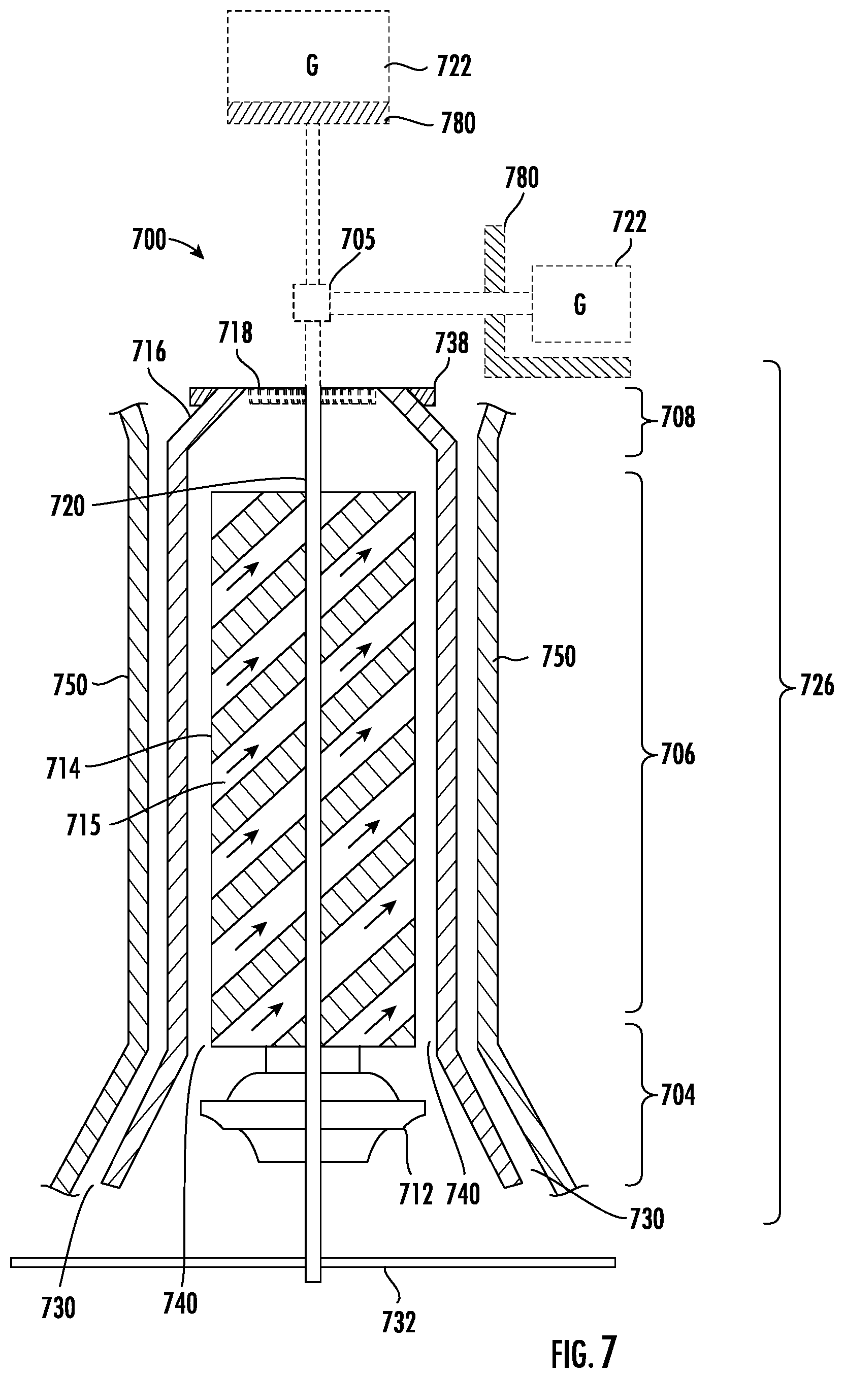 Patent US11815013 Figure 7 – Integrated system for converting nuclear energy into electrical, mechanical, and thermal energy