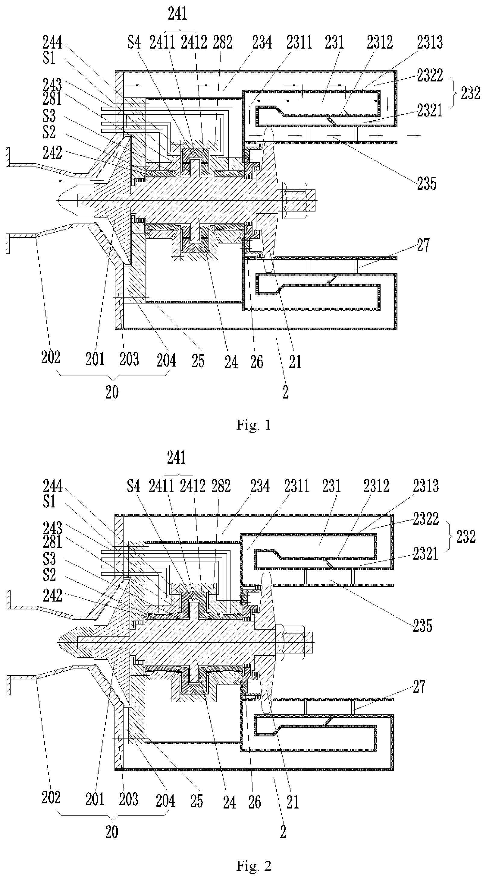 Patent US11815014 Figure 1 – Combined cooling heating and power micro gas turbine device