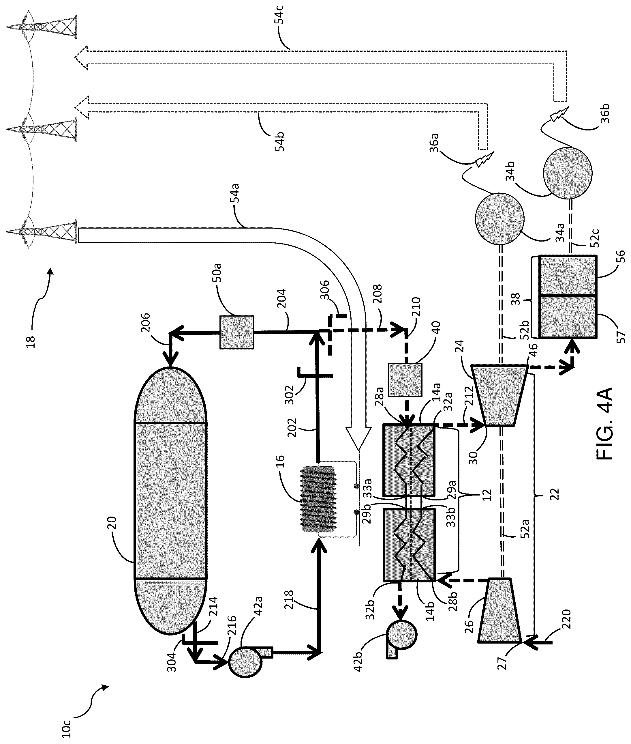 Patent US11815016 Figure 5 – Thermal storage and power generation systems and methods for electrical power source management