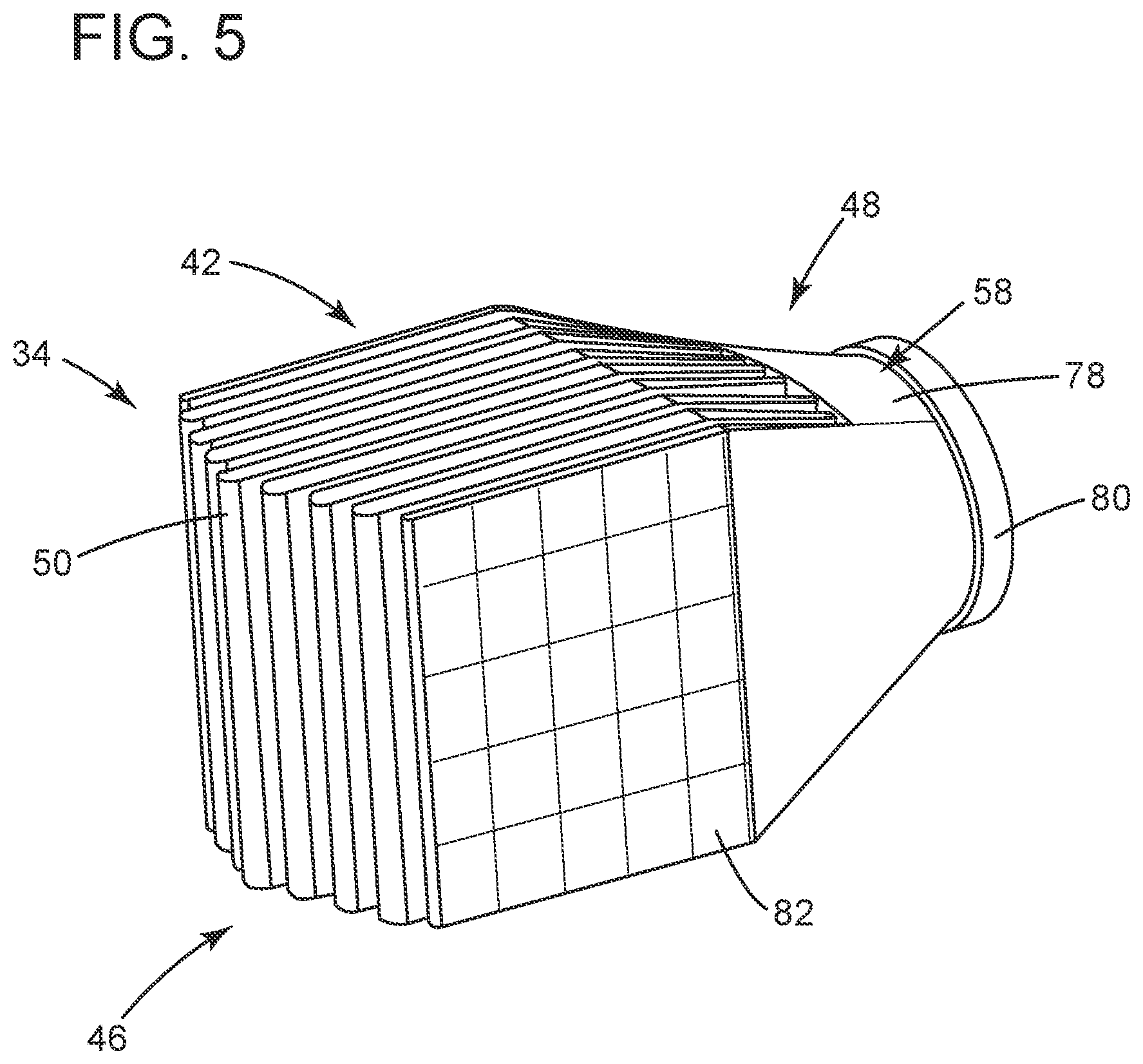 Patent US11815018 Figure 5 – Box-shaped air intake silencer with vertical baffles for gas turbine system