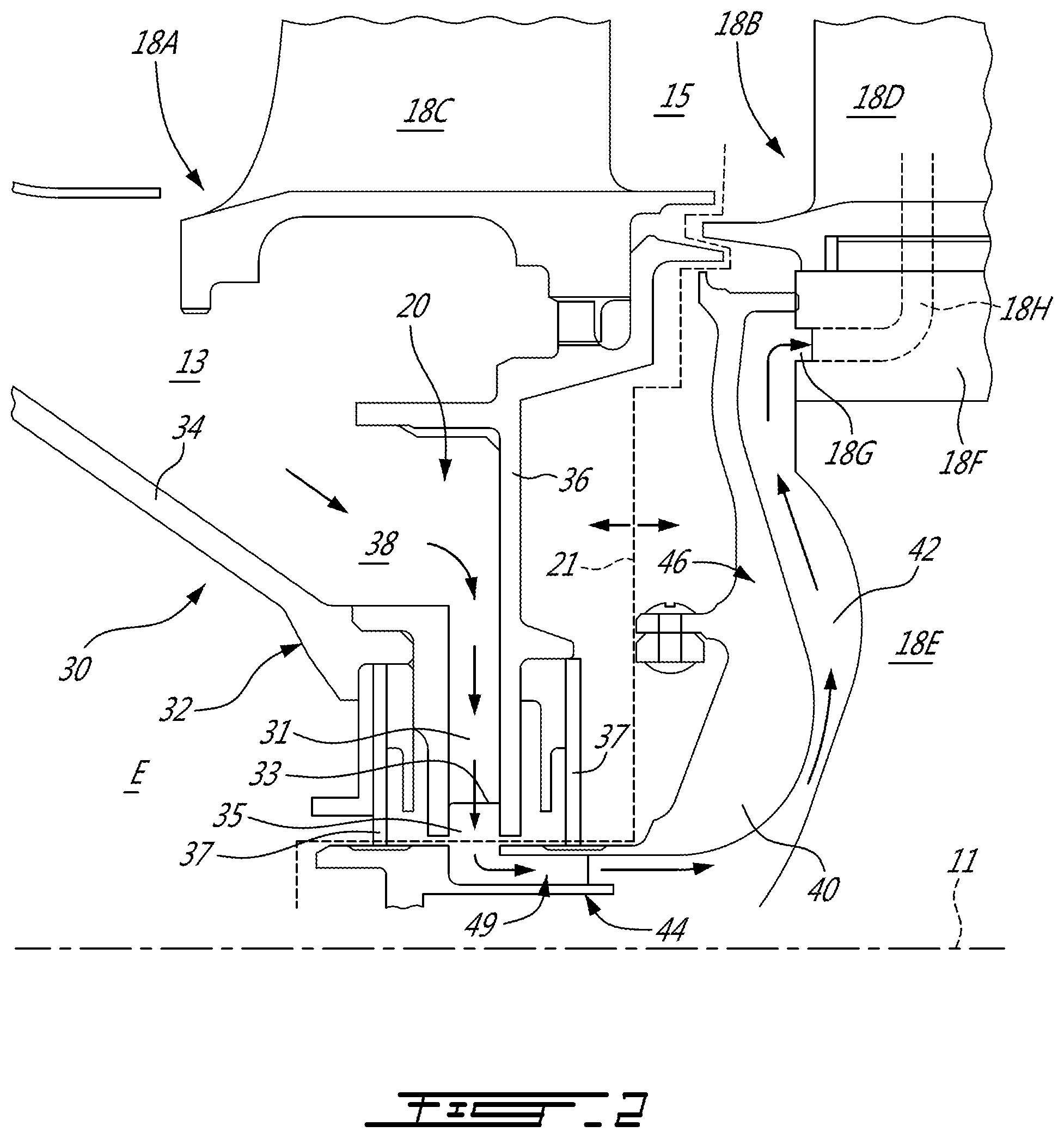Patent US11815020 Figure 2 – Tangential on-board injector (TOBI) assembly