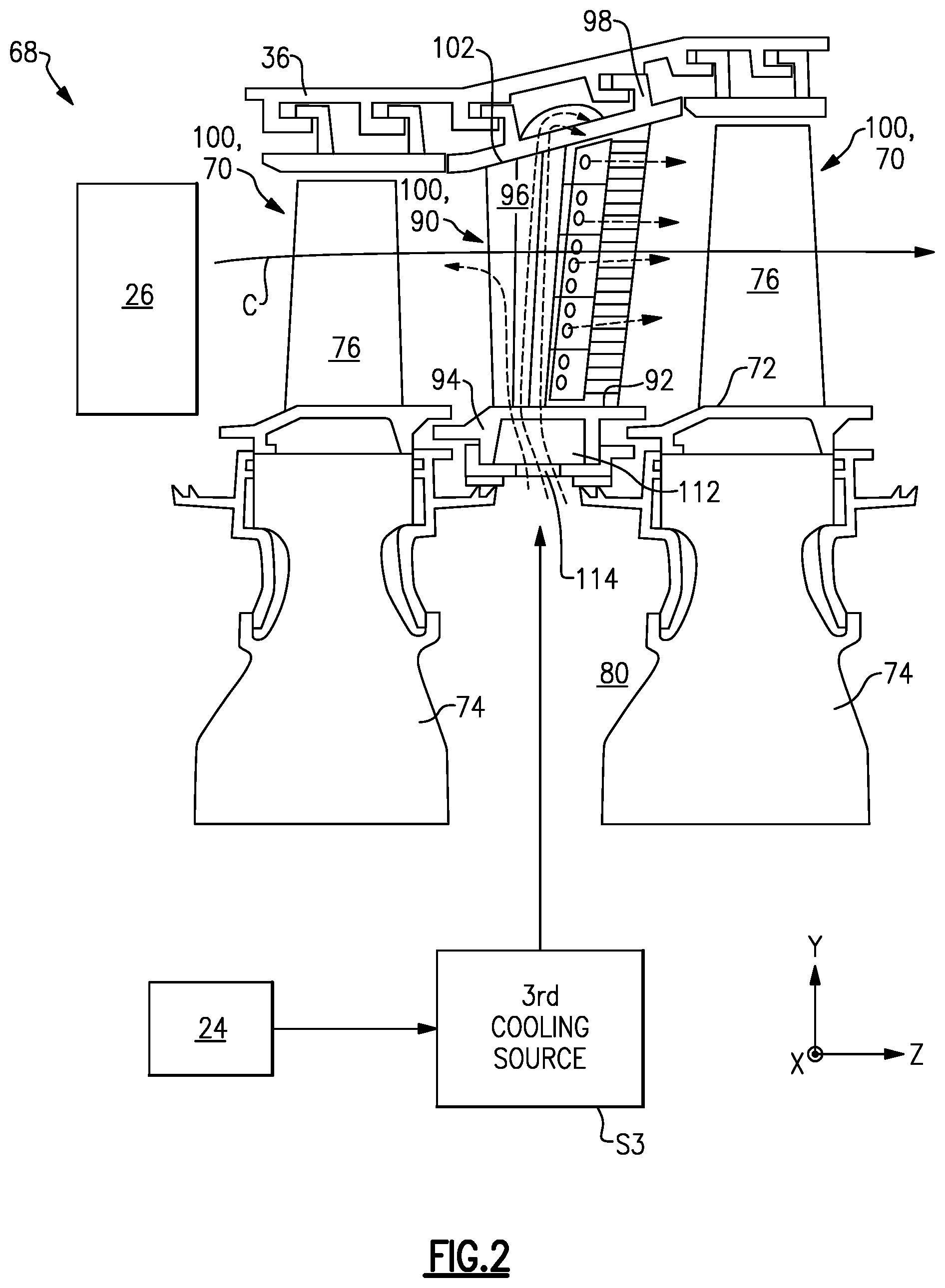 Patent US11815022 Figure 2 – Platform serpentine re-supply