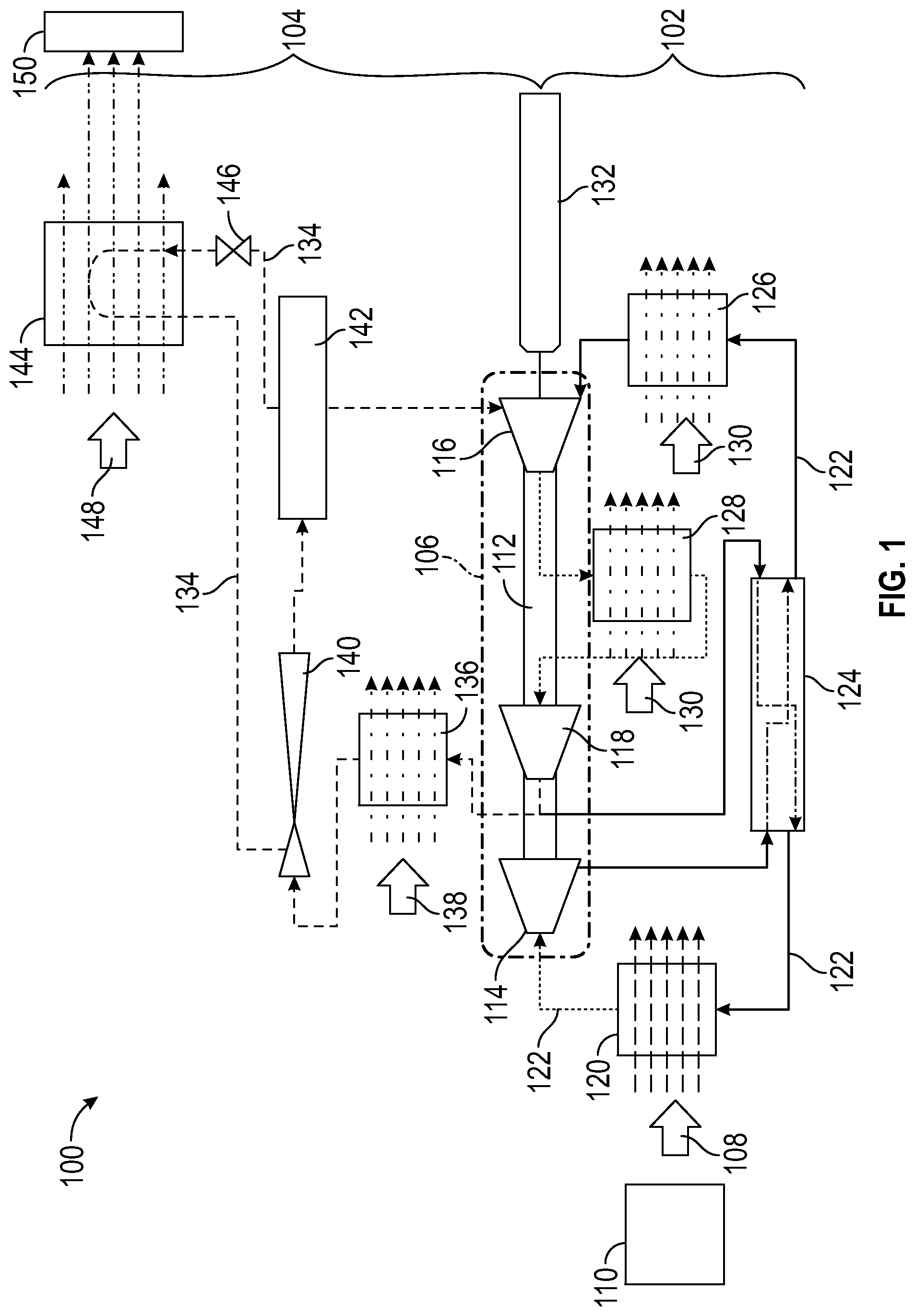 Patent US11815023 Figure 1 – Power and ejector cooling unit