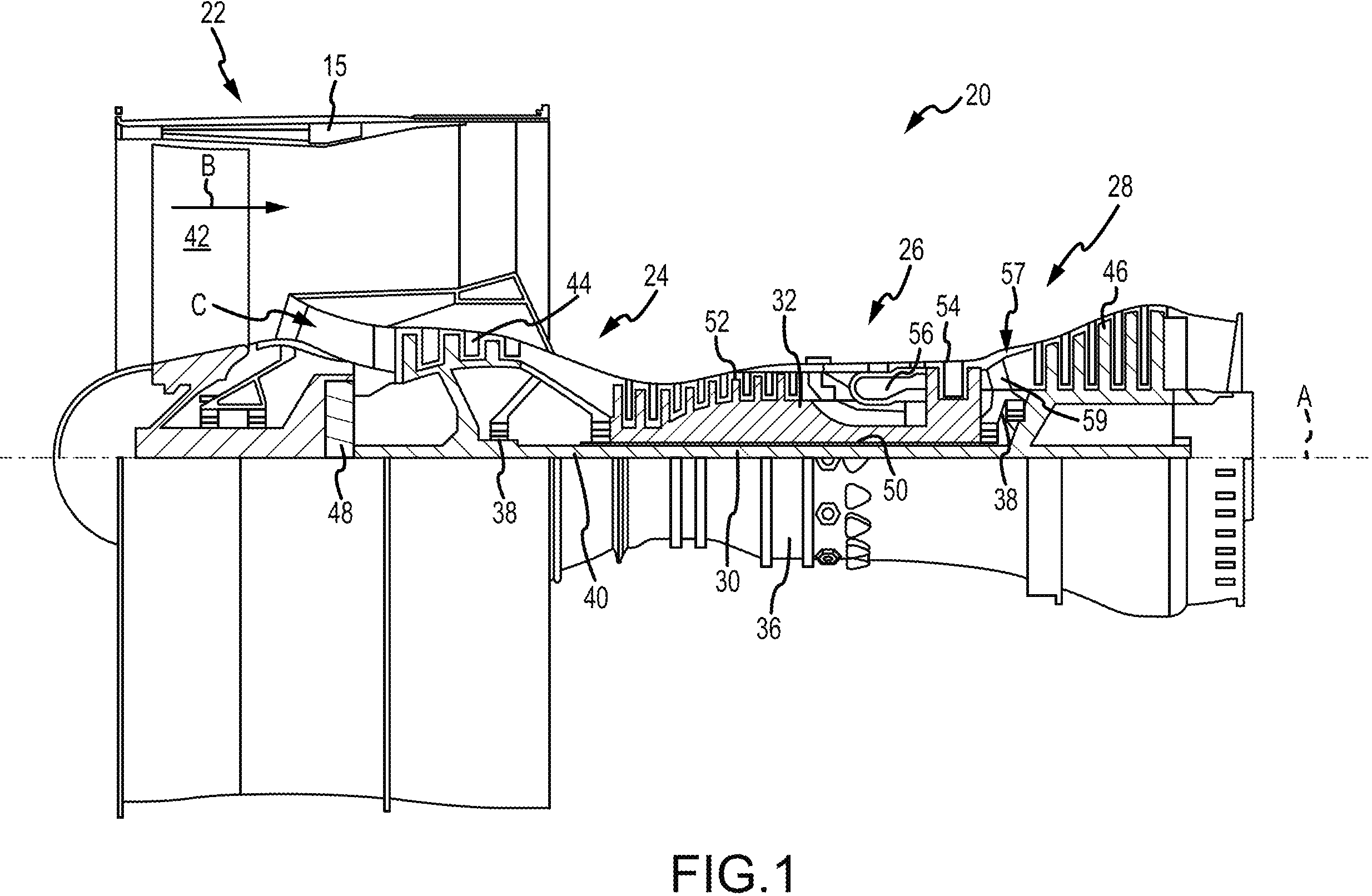 Patent US11815029 Figure 1 – Power assisted engine start bleed system