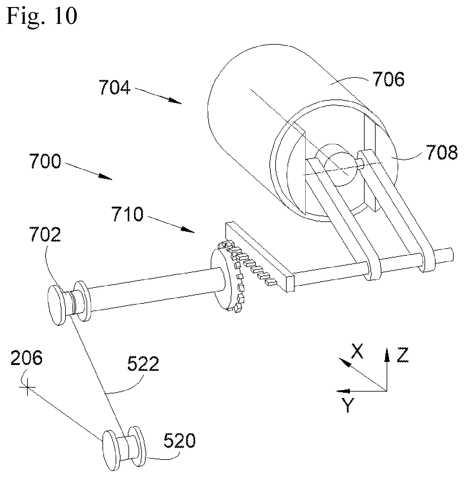 Patent US11815046 Figure 5 – Turbofan engine comprising a system for blocking the flow path of the bypass stream comprising veils
