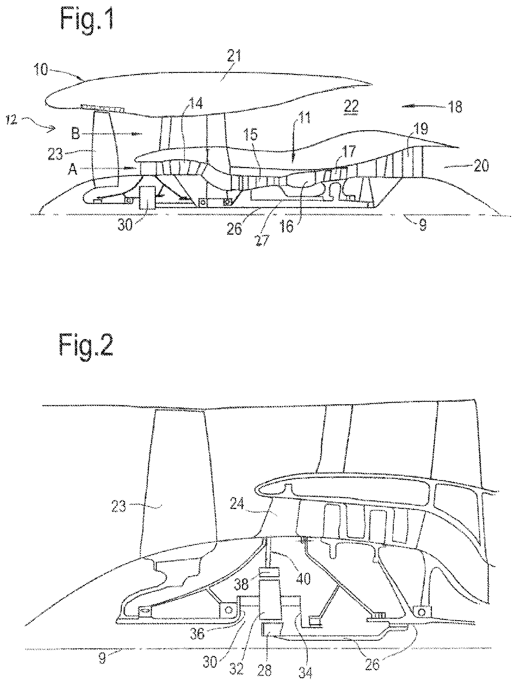 Patent US11815048 Figure 1 – Gas turbine engine with airflow measurement system