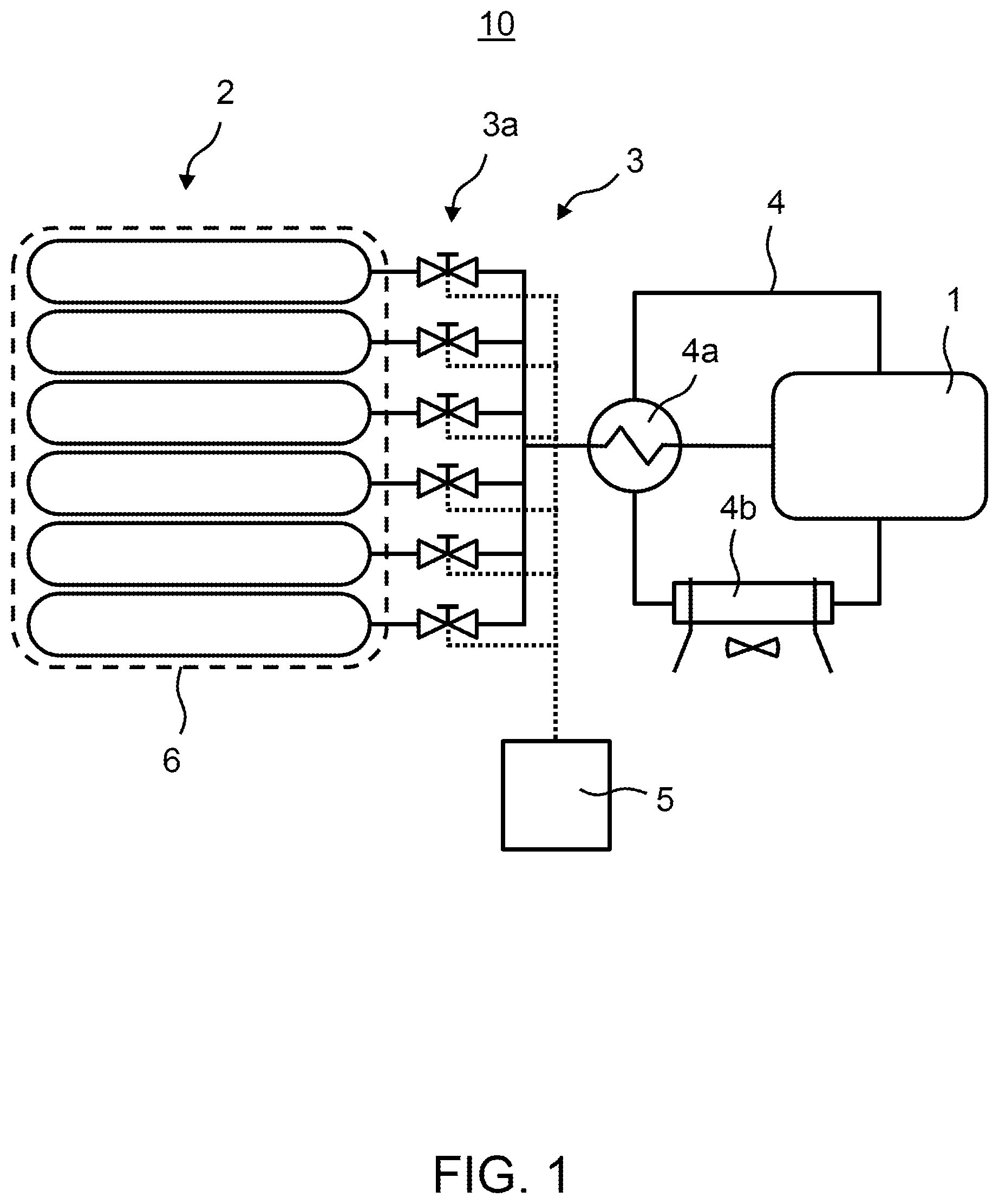 Patent US11815050 Figure 1 – Device for supplying fuel and vehicle comprising a device of this type