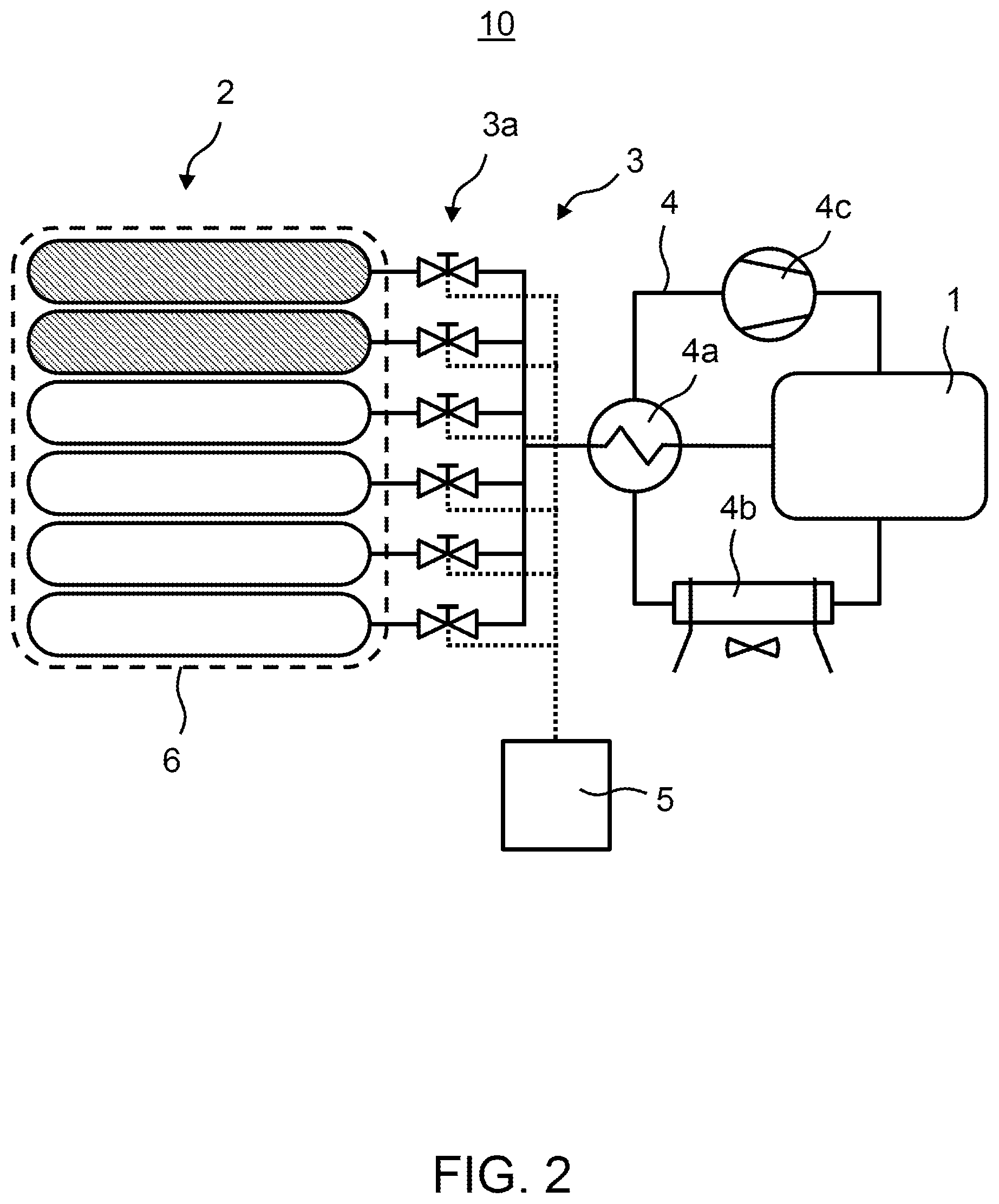 Patent US11815050 Figure 2 – Device for supplying fuel and vehicle comprising a device of this type