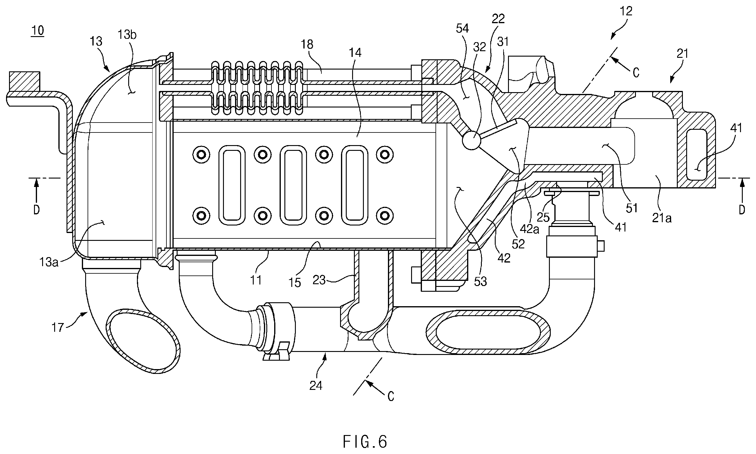 Patent US11815052 Figure 6 – EGR cooler