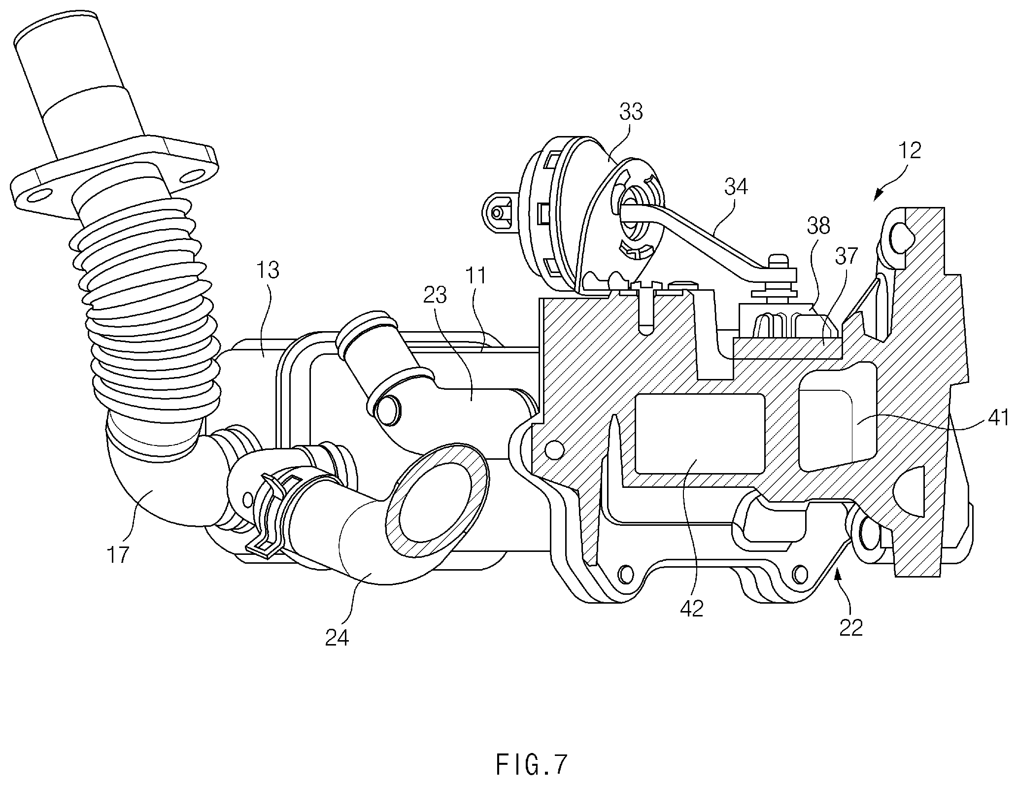 Patent US11815052 Figure 7 – EGR cooler