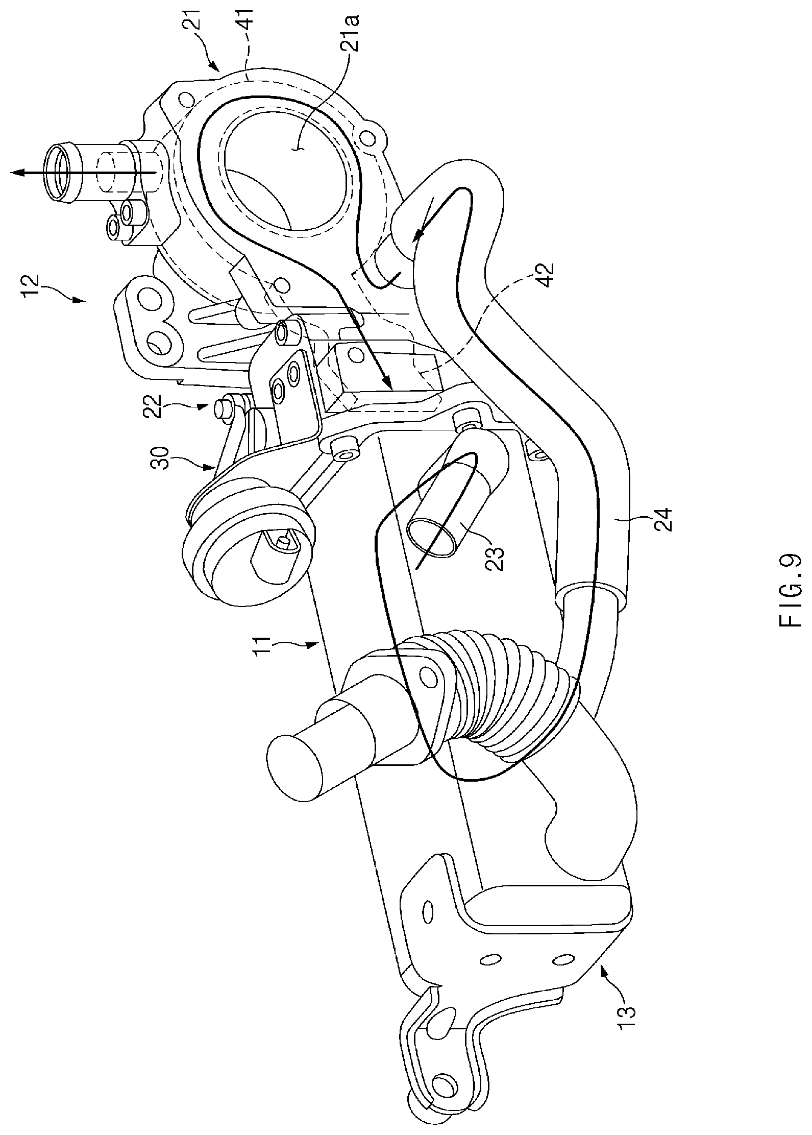 Patent US11815052 Figure 9 – EGR cooler