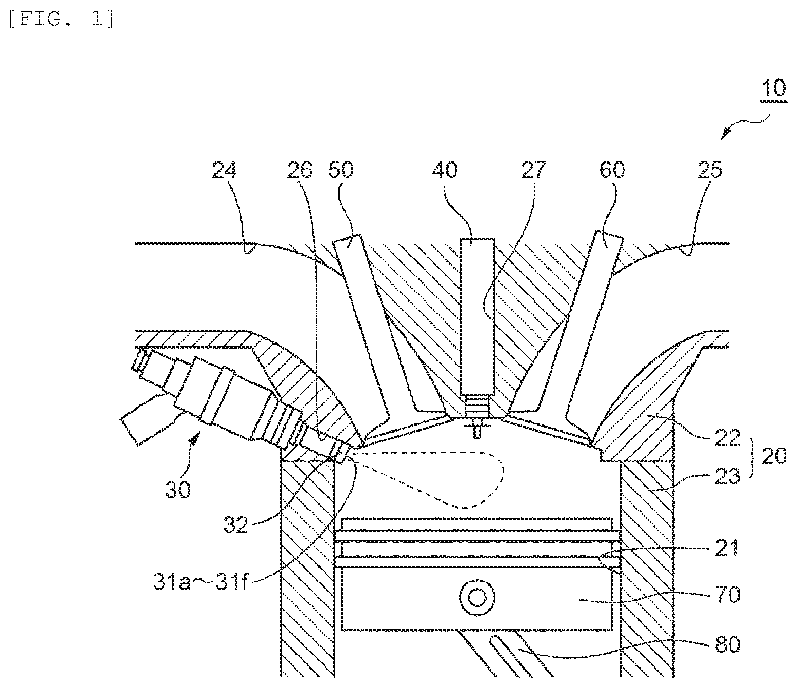 Patent US11815057 Figure 1 – Fuel injector and internal combustion engine including fuel injector