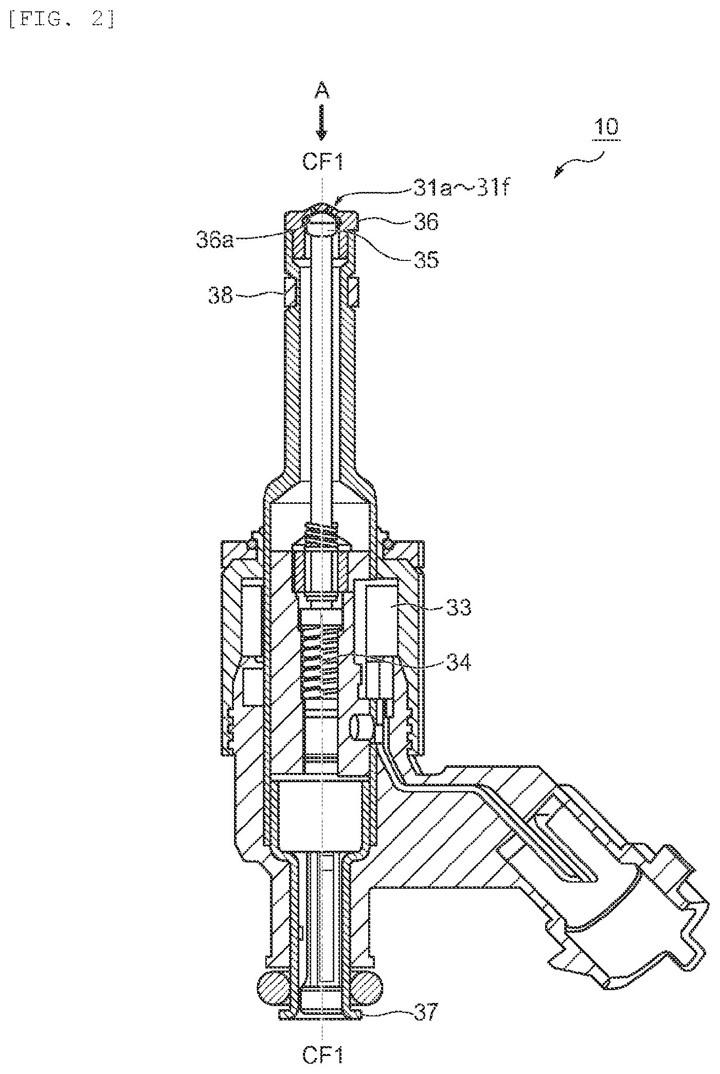 Patent US11815057 Figure 2 – Fuel injector and internal combustion engine including fuel injector